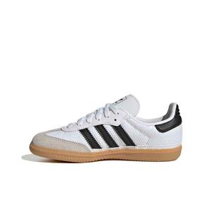 adidas Originals Samba OG "Ftwr White/Core Black/Grey One" Preschool Girls' Shoe - WHITE/BLACK/GREY