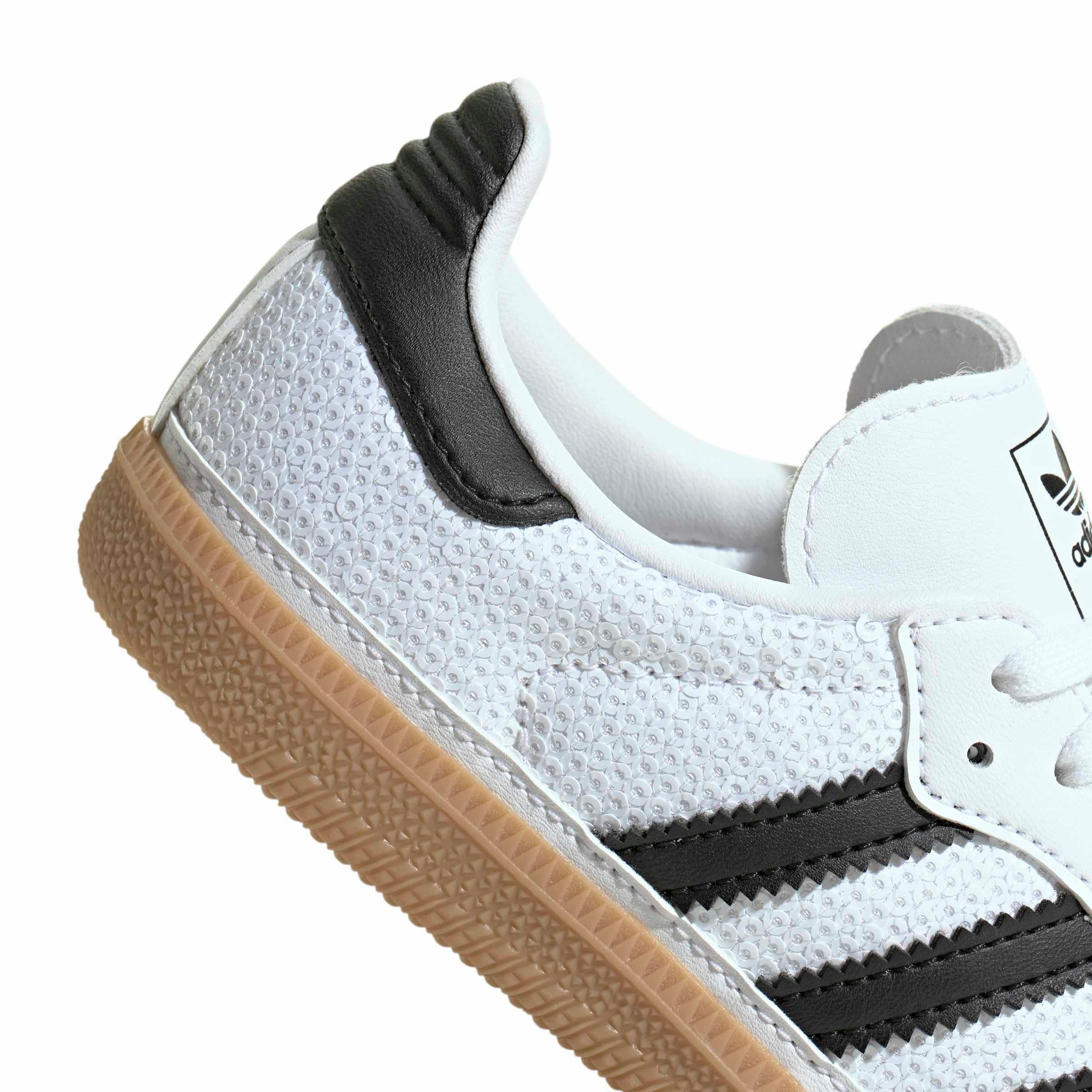 adidas Originals Samba OG "Ftwr White/Core Black/Grey One" Preschool Girls' Shoe - WHITE/BLACK/GREY