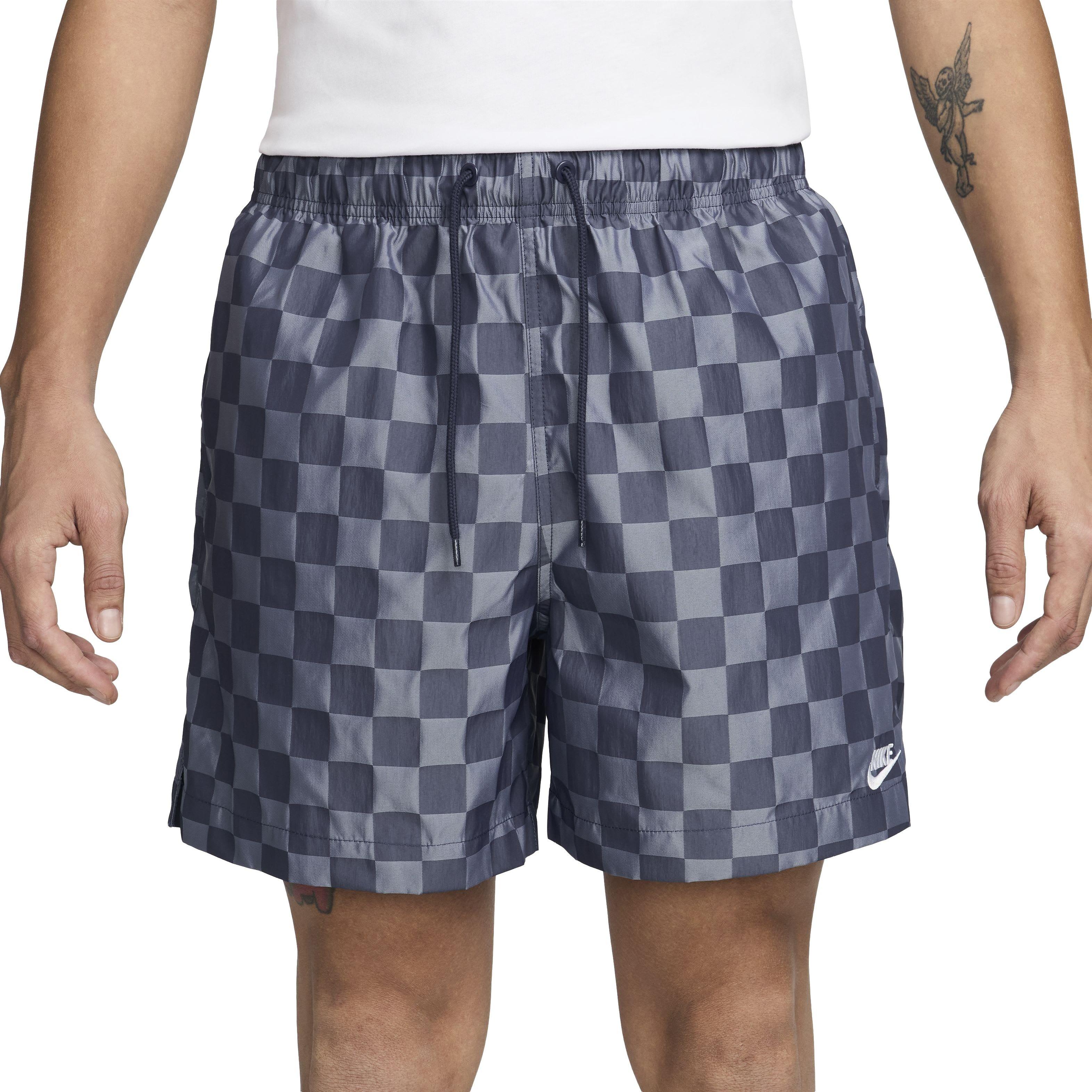 Nike Men's Club Checker Flow Shorts - BLUE Thumbnail View 1