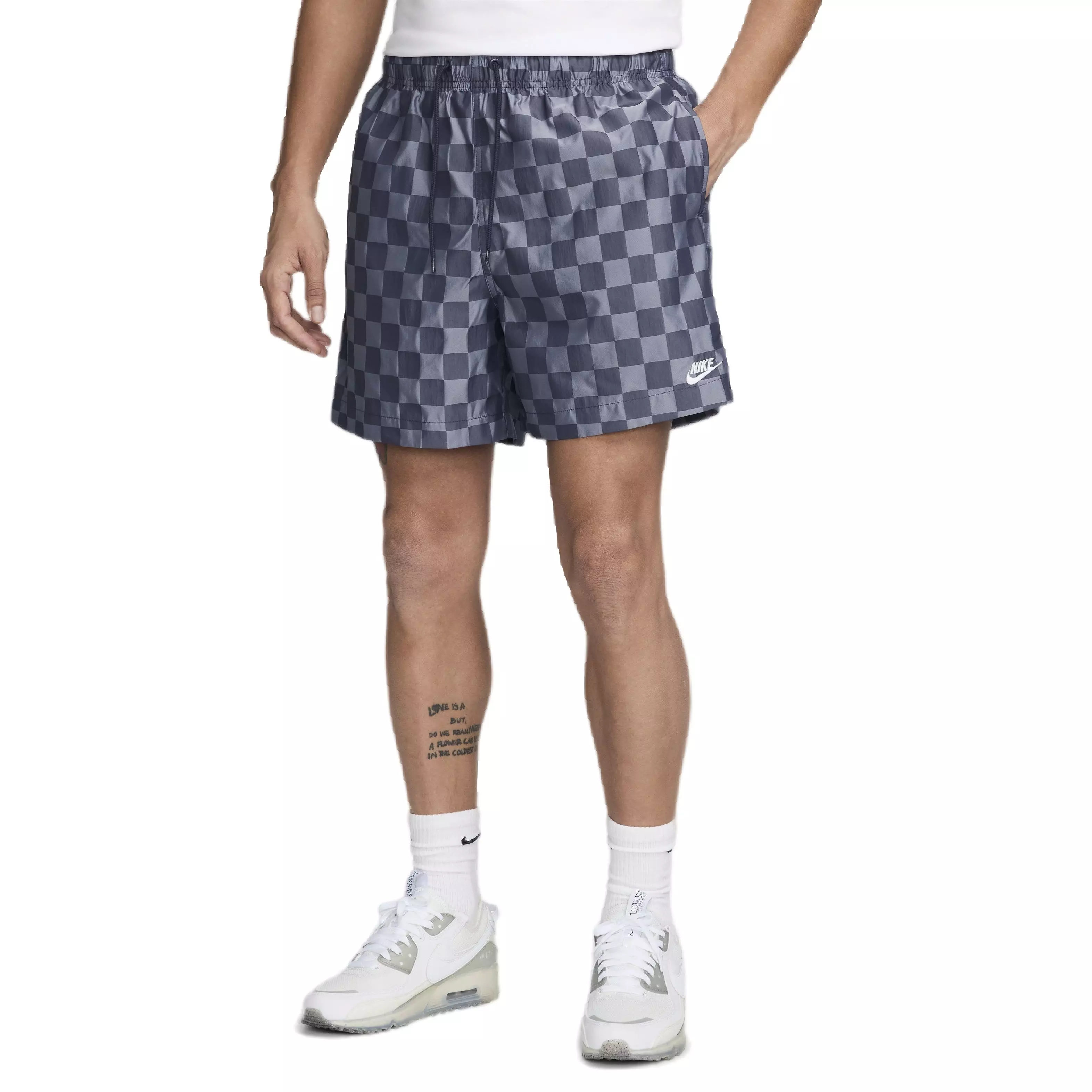 Nike Men's Club Checker Flow Shorts - BLUE