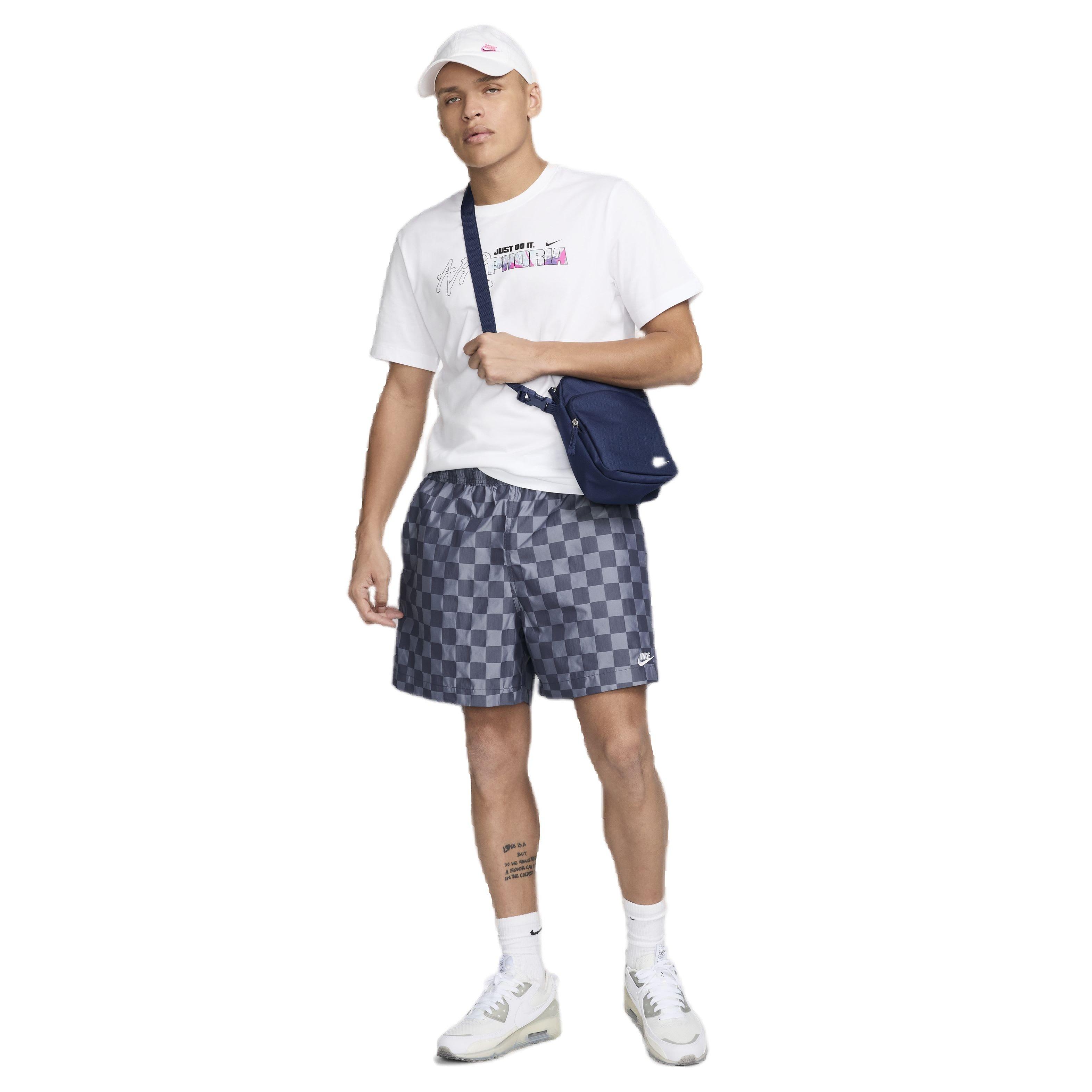 Nike Men's Club Checker Flow Shorts - BLUE Thumbnail View 6