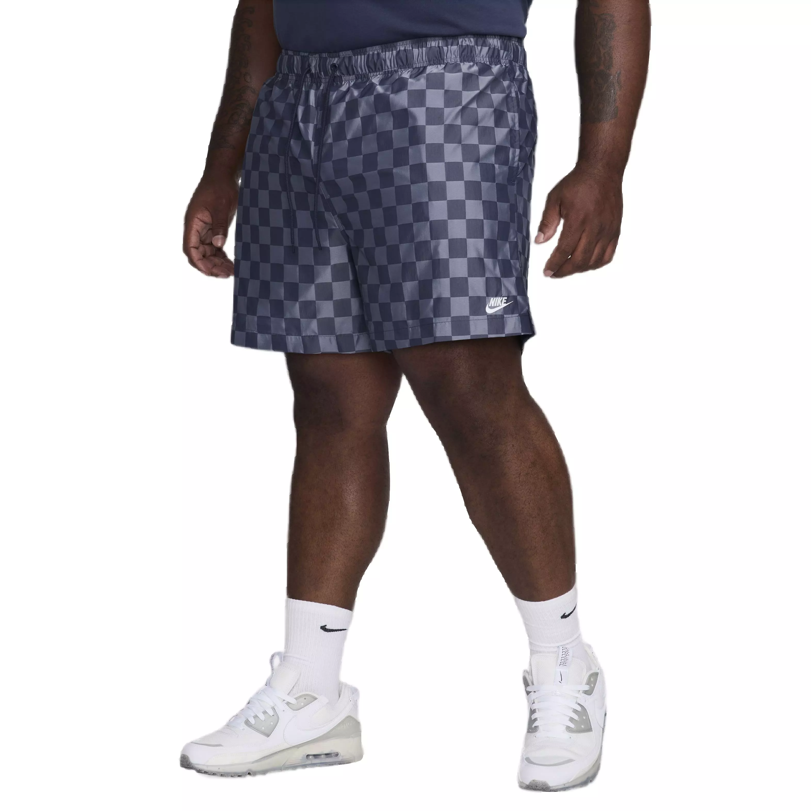 Nike Men's Club Checker Flow Shorts - BLUE