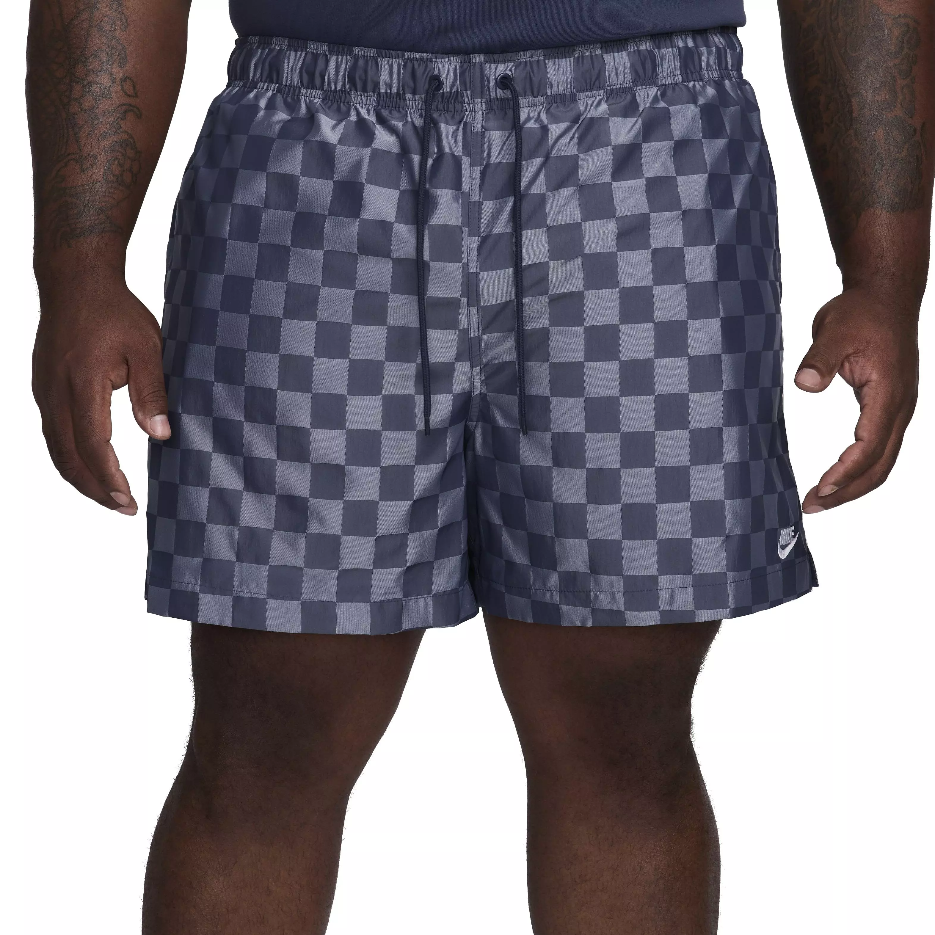 Nike Men's Club Checker Flow Shorts - BLUE