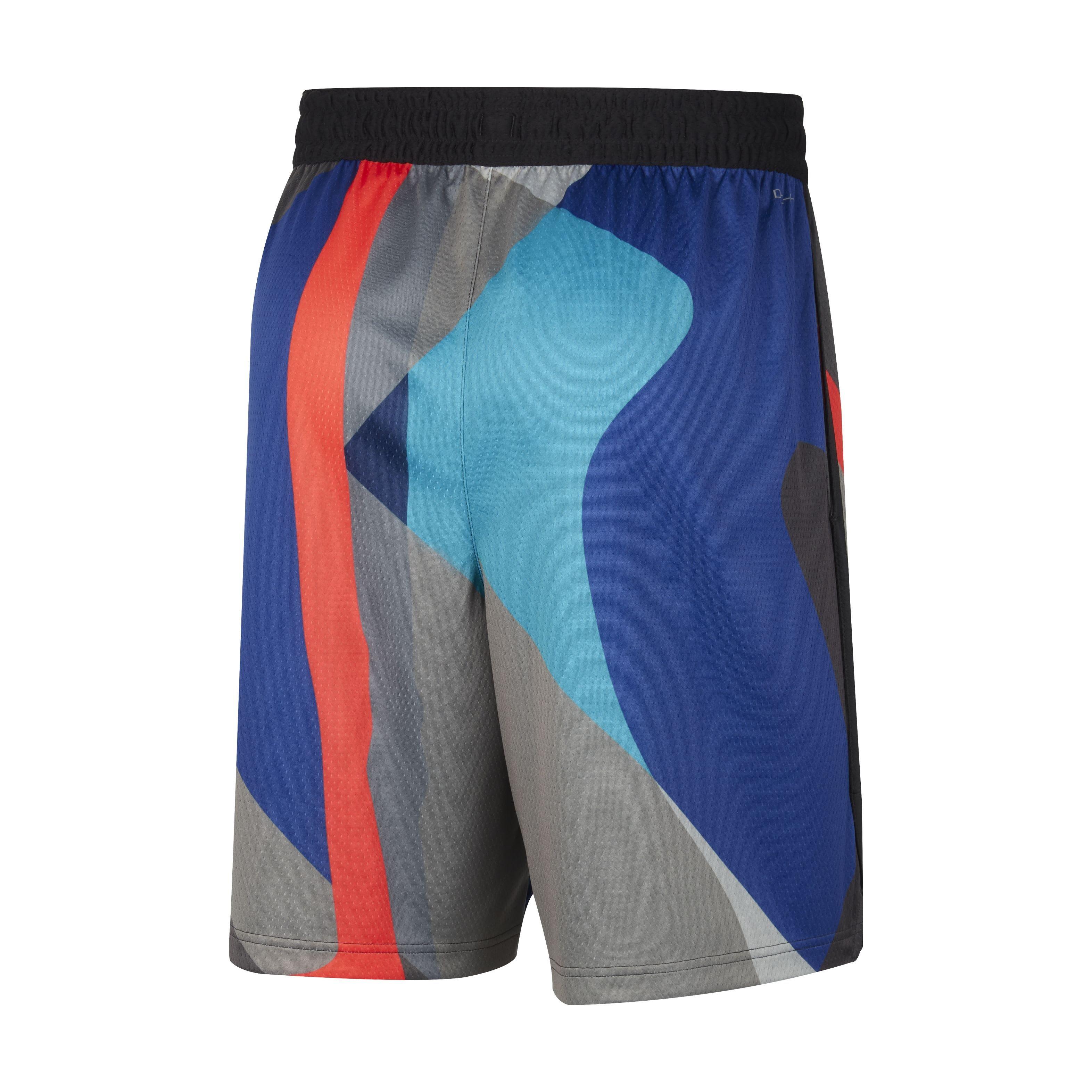 Nike Men's Dri-FIT NBA Brooklyn Nets 2023/24 City Edition Swingman Shorts -Black/White - BLACK/WHITE Thumbnail View 2