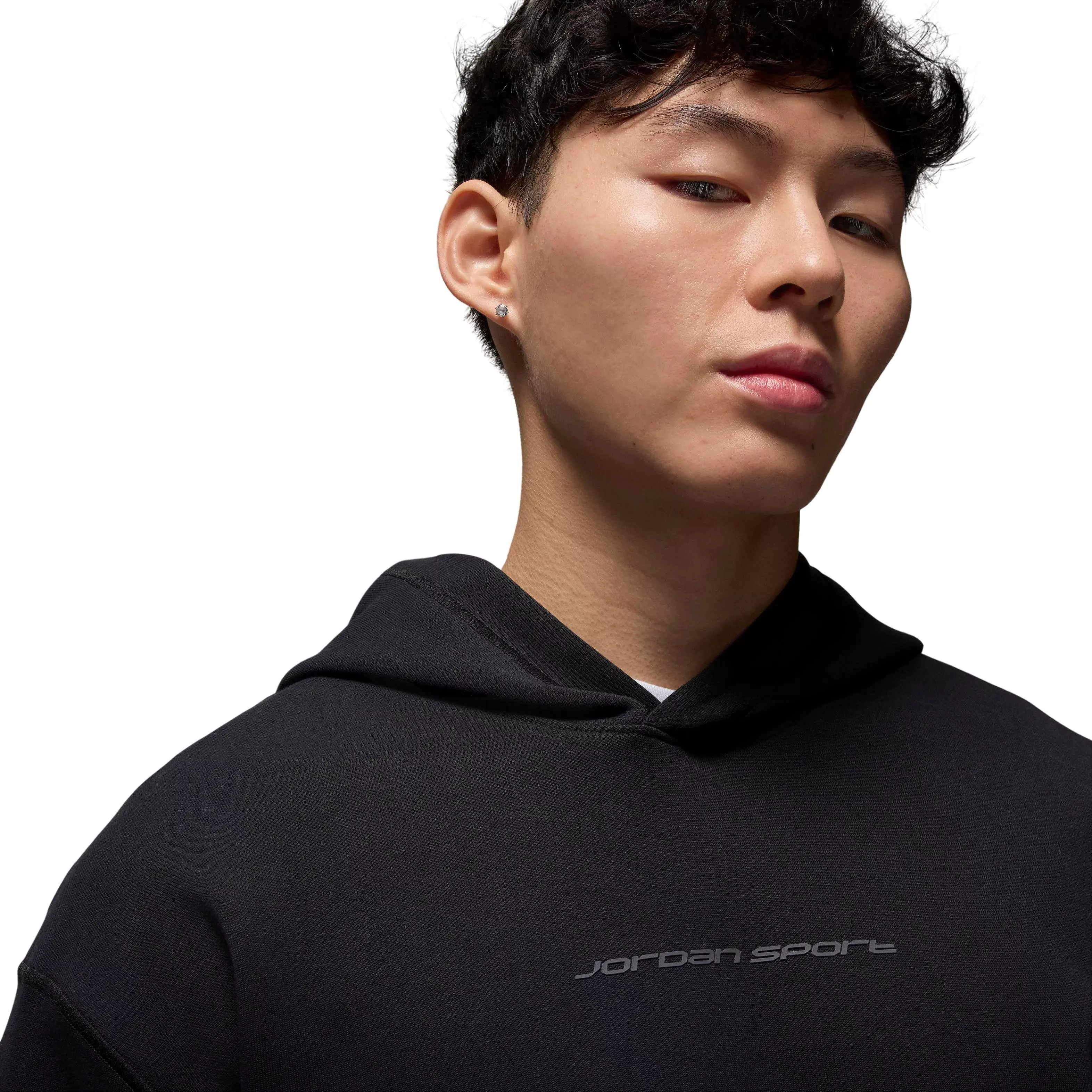 Jordan Men's Sport Hoop Fleece Dri-FIT Pullover Hoodie -Black - BLACK