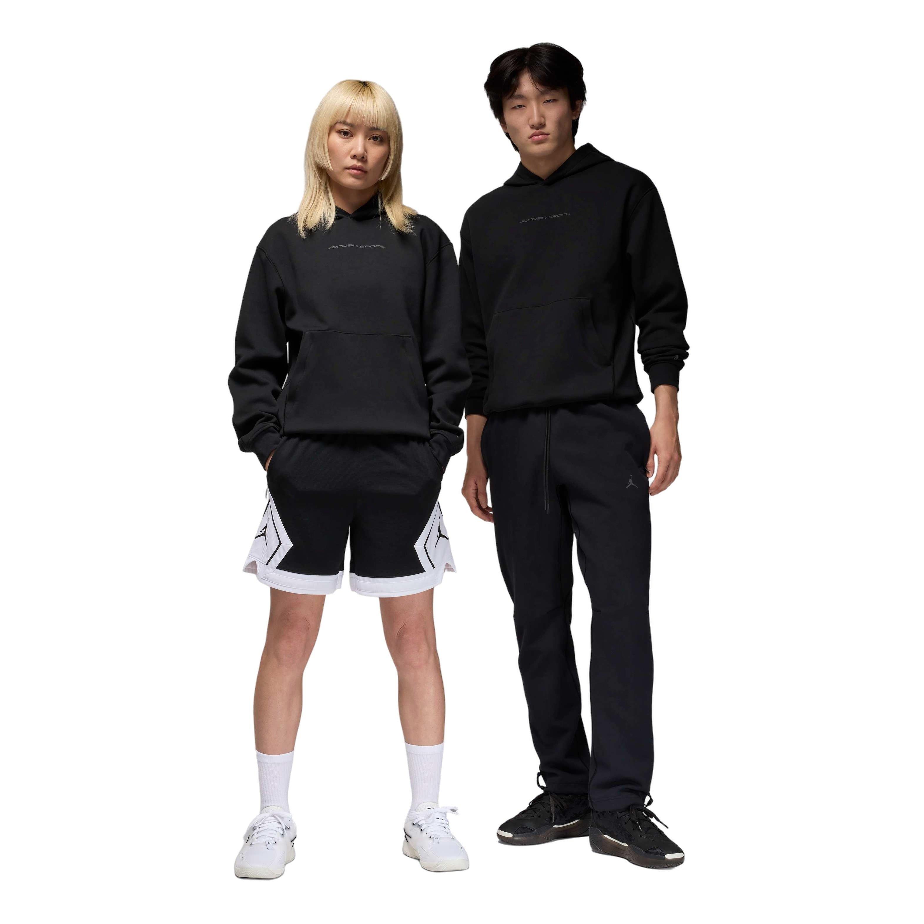 Jordan Men's Sport Hoop Fleece Dri-FIT Pullover Hoodie - Black - BLACK Thumbnail View 6