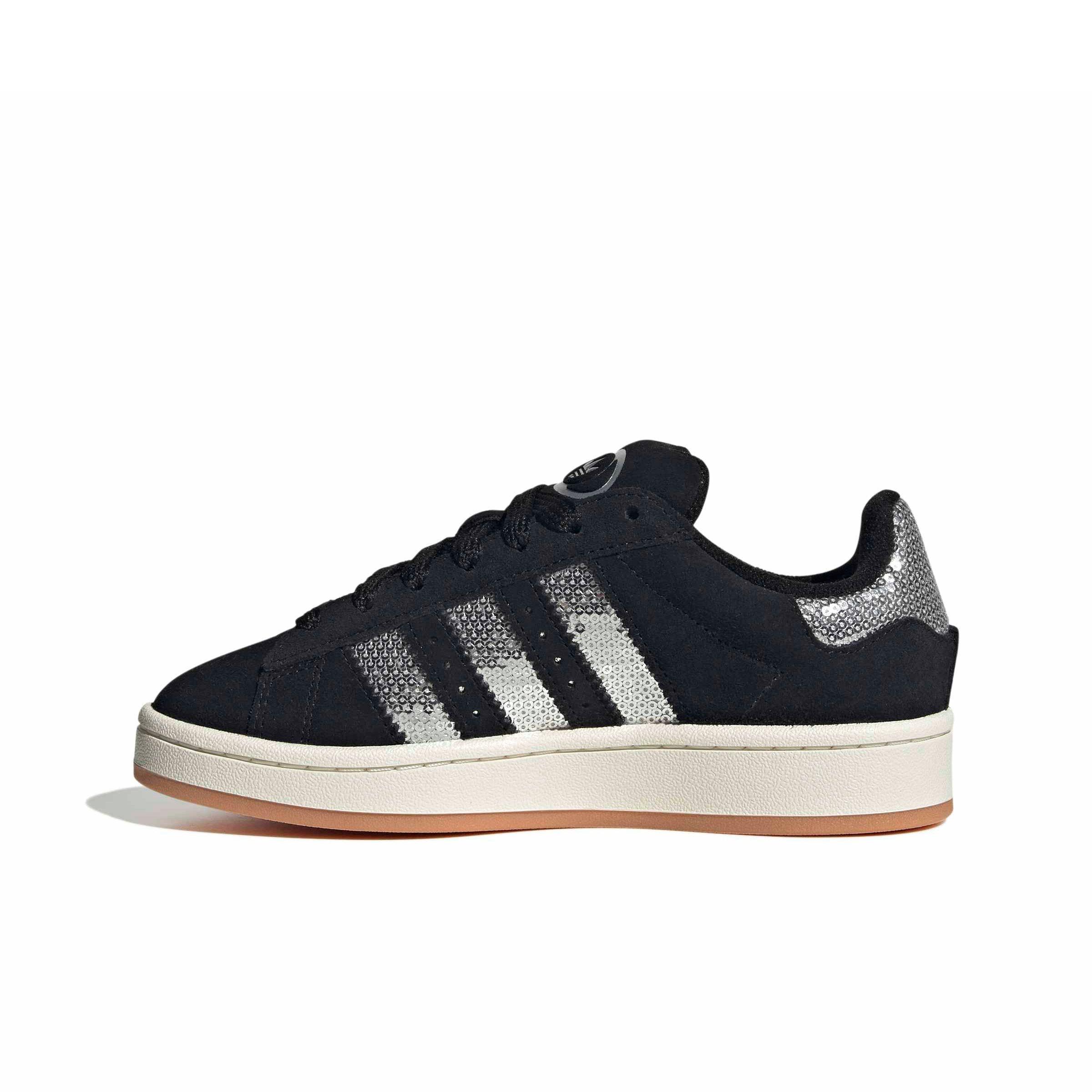 adidas Originals Campus 00s "Core Black/Silver Metallic/Gum 2" Grade School Girls' Shoe - BLACK/SILVER/GUM