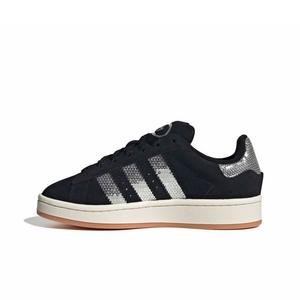 adidas Originals Campus 00s "Core Black/Silver Metallic/Gum 2" Grade School Girls' Shoe - BLACK/SILVER/GUM
