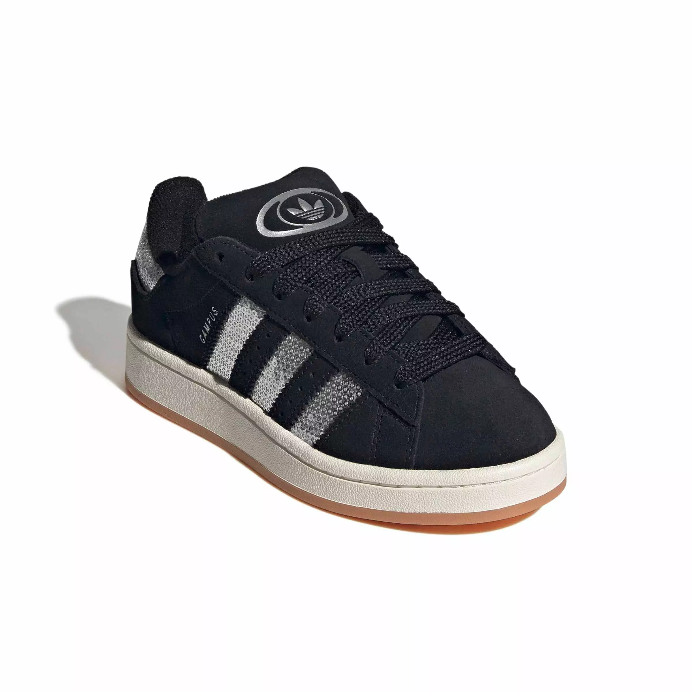 adidas Originals Campus 00s "Core Black/Silver Metallic/Gum 2" Grade School Girls' Shoe - BLACK/SILVER/GUM