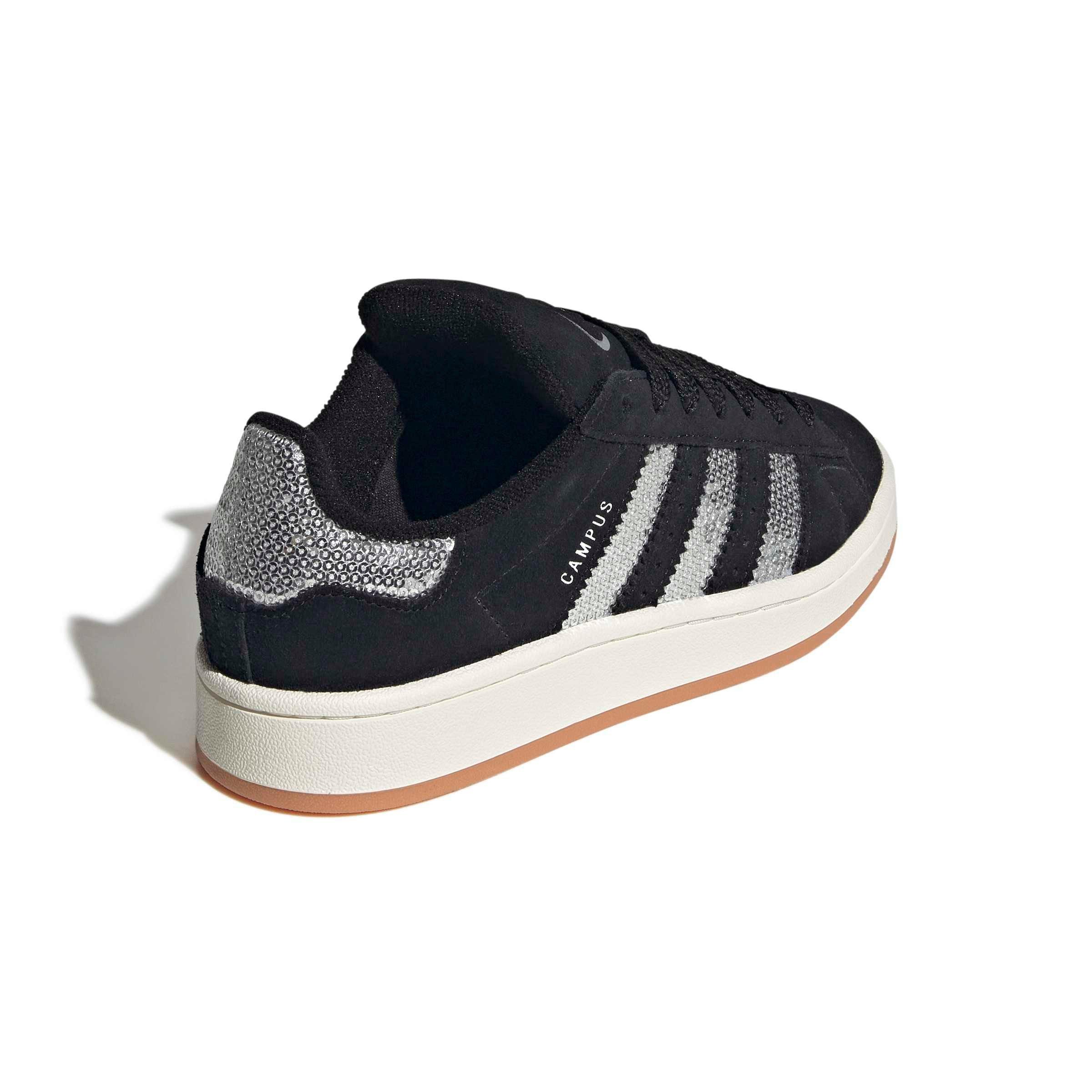 adidas Originals Campus 00s "Core Black/Silver Metallic/Gum 2" Grade School Girls' Shoe - BLACK/SILVER/GUM