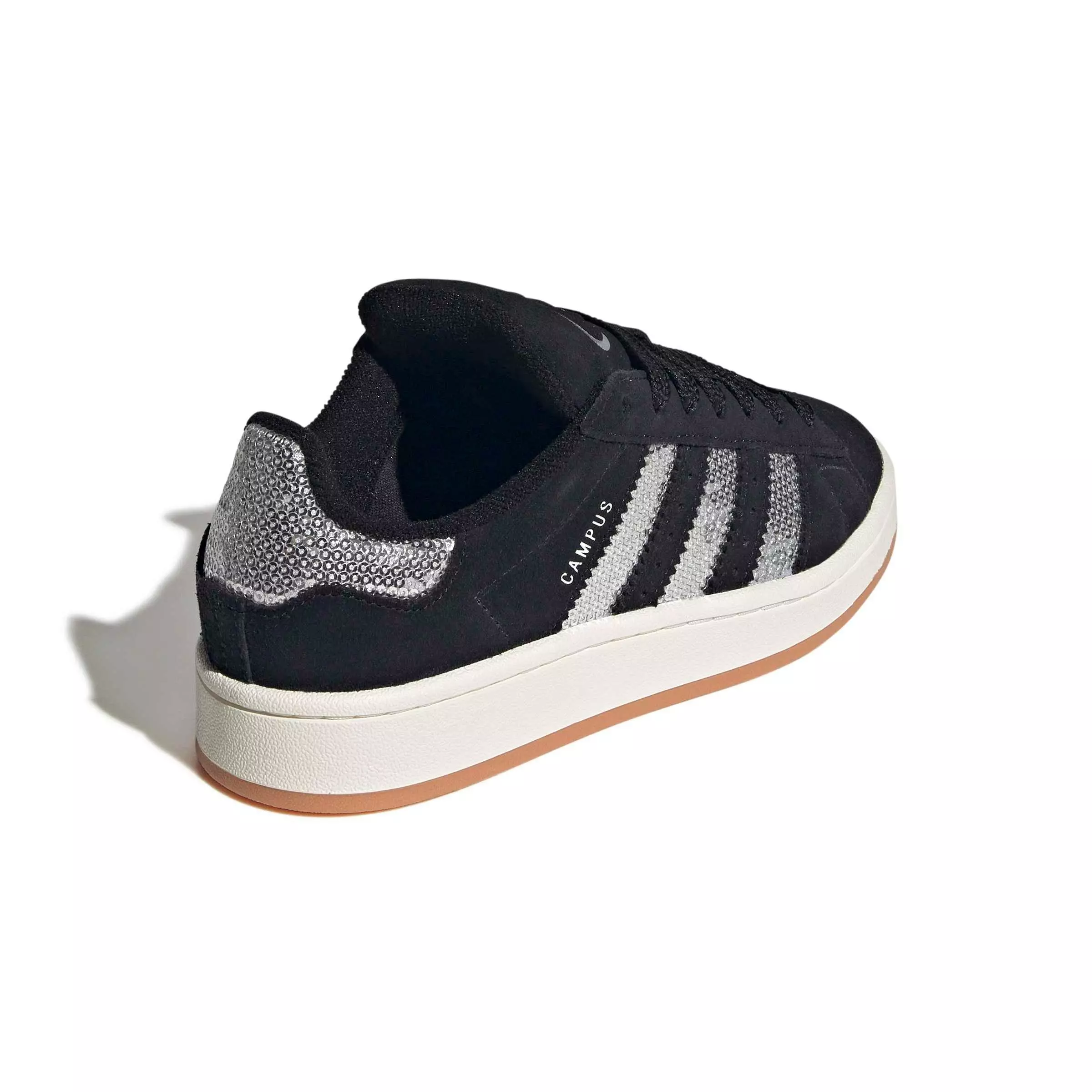 adidas Originals Campus 00s "Core Black/Silver Metallic/Gum 2" Grade School Girls' Shoe - BLACK/SILVER/GUM