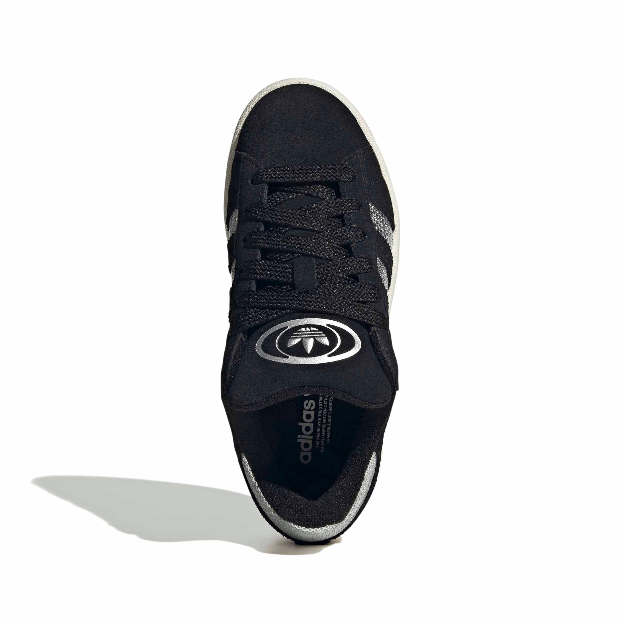 adidas Originals Campus 00s "Core Black/Silver Metallic/Gum 2" Grade School Girls' Shoe - BLACK/SILVER/GUM