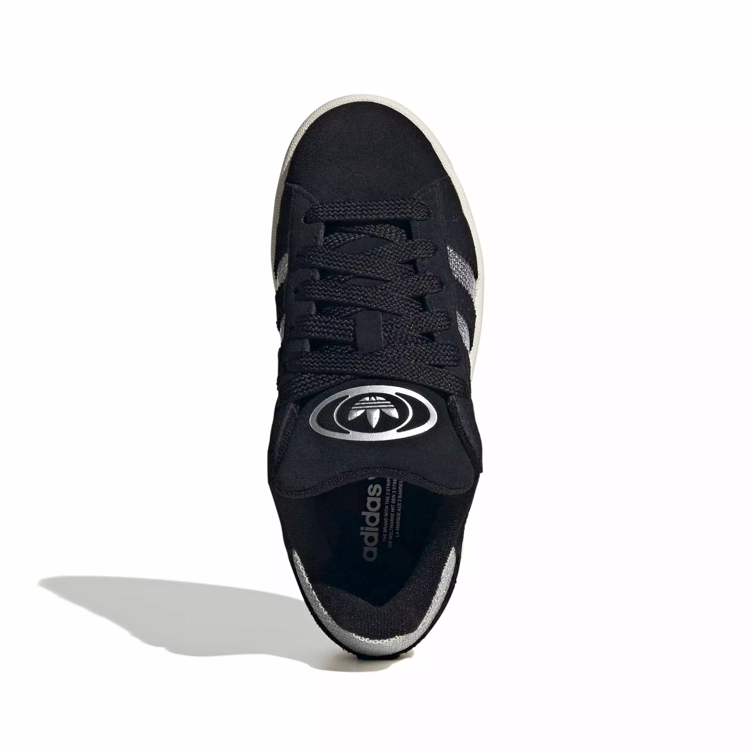 adidas Originals Campus 00s "Core Black/Silver Metallic/Gum 2" Grade School Girls' Shoe - BLACK/SILVER/GUM