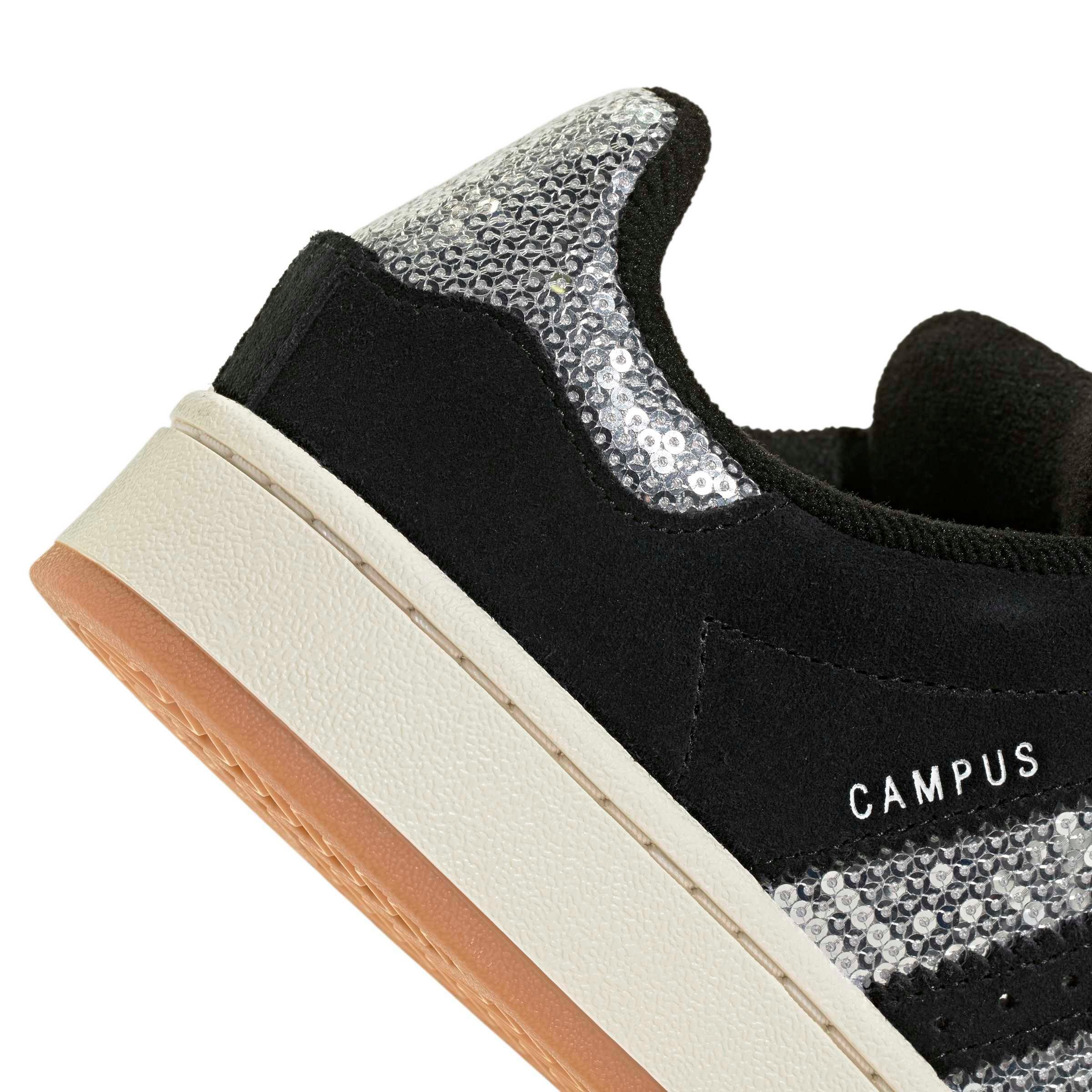 adidas Originals Campus 00s "Core Black/Silver Metallic/Gum 2" Grade School Girls' Shoe - BLACK/SILVER/GUM