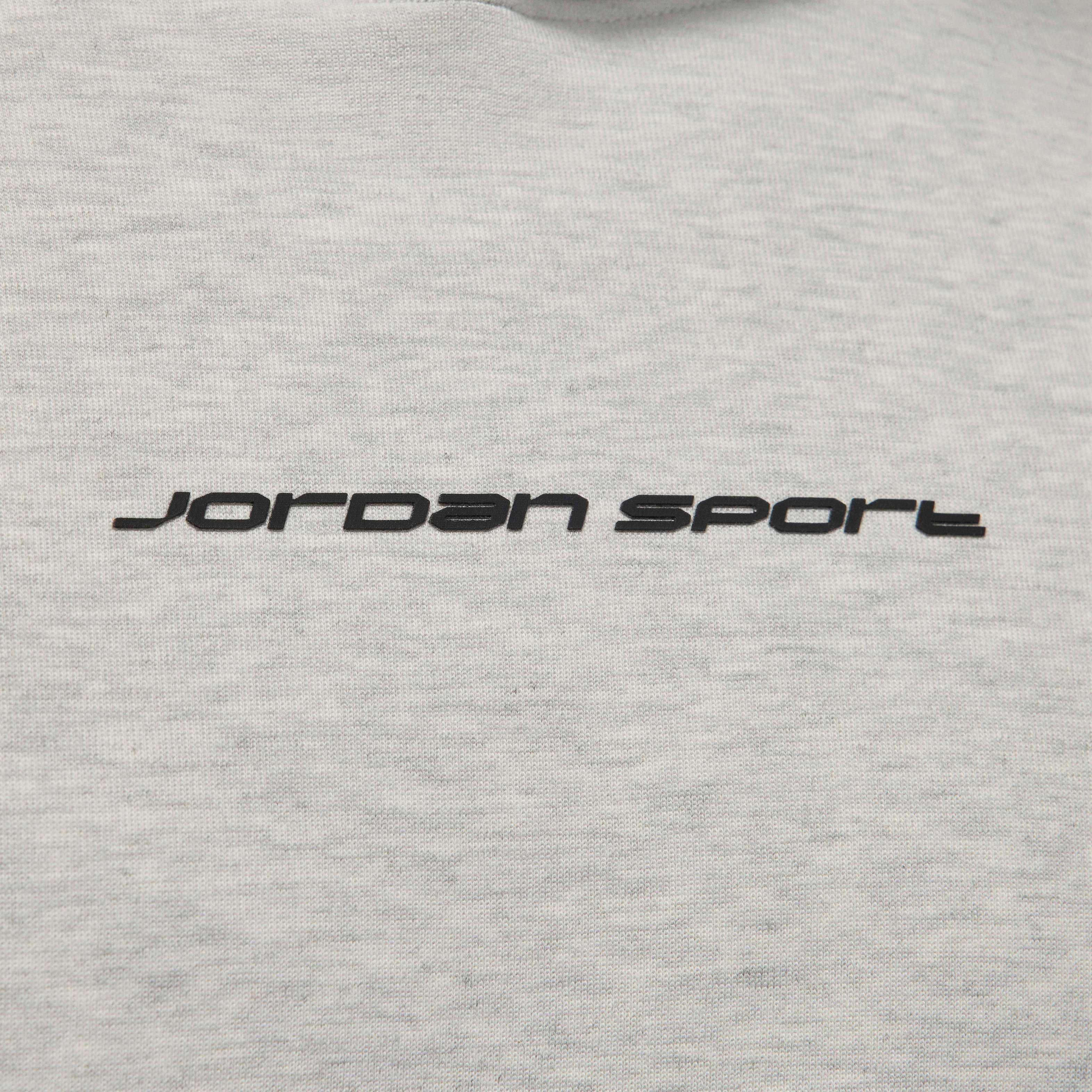 Jordan Men's Sport Hoop Fleece Dri-FIT Pullover Hoodie -Grey Heather - GREY HEATHER Thumbnail View 4