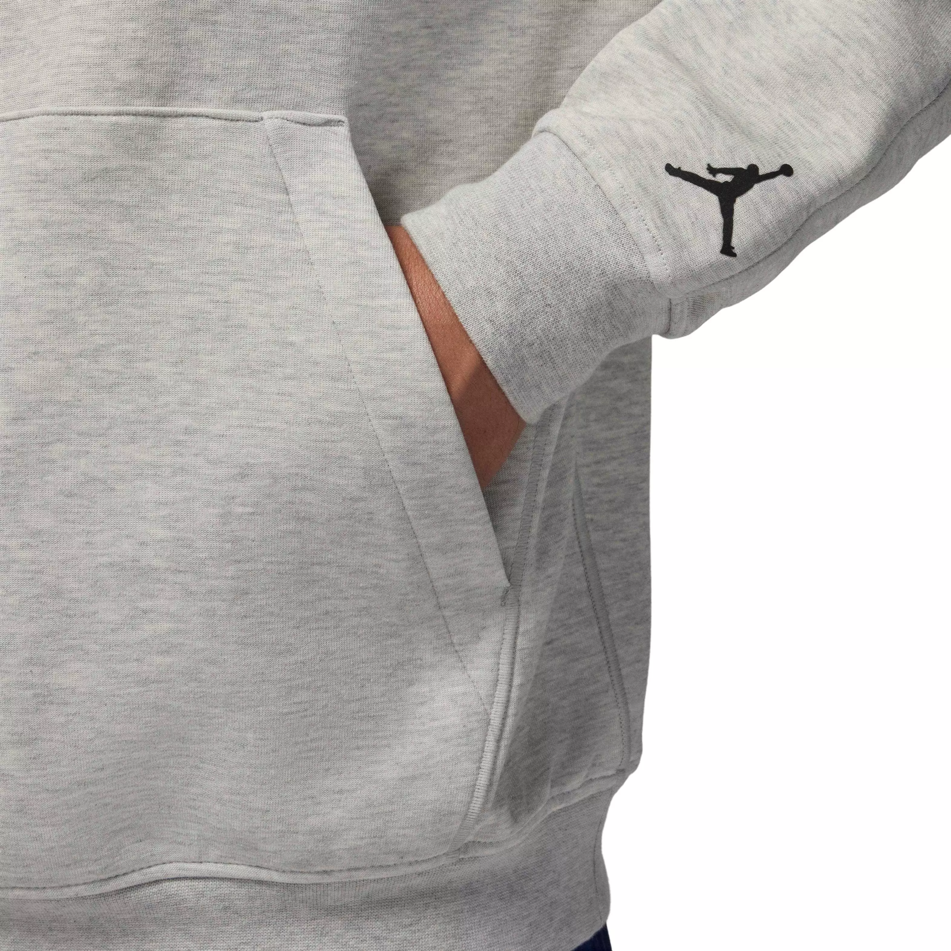 Jordan Men's Sport Hoop Fleece Dri-FIT Pullover Hoodie -Grey Heather - GREY HEATHER