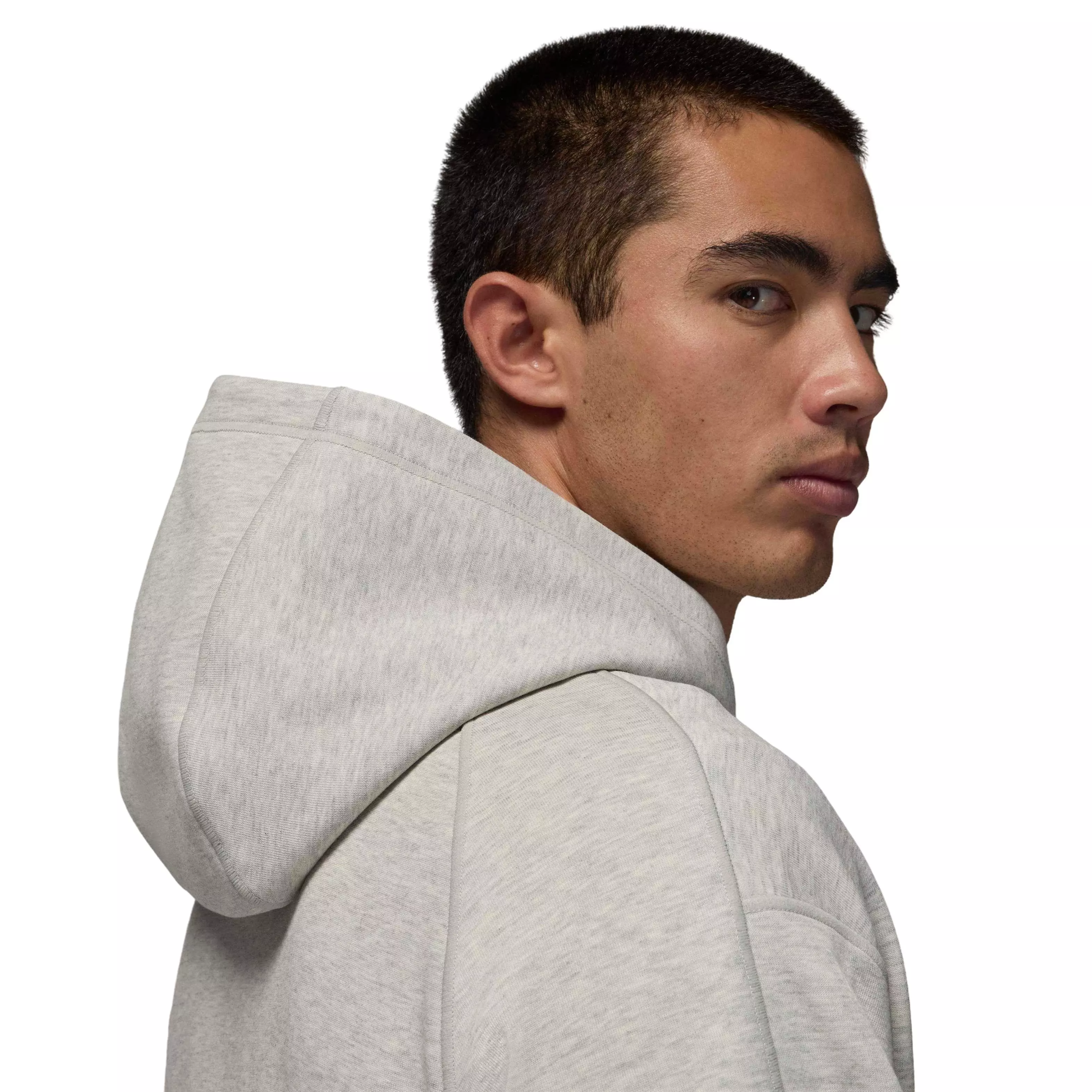 Jordan Men's Sport Hoop Fleece Dri-FIT Pullover Hoodie -Grey Heather - GREY HEATHER