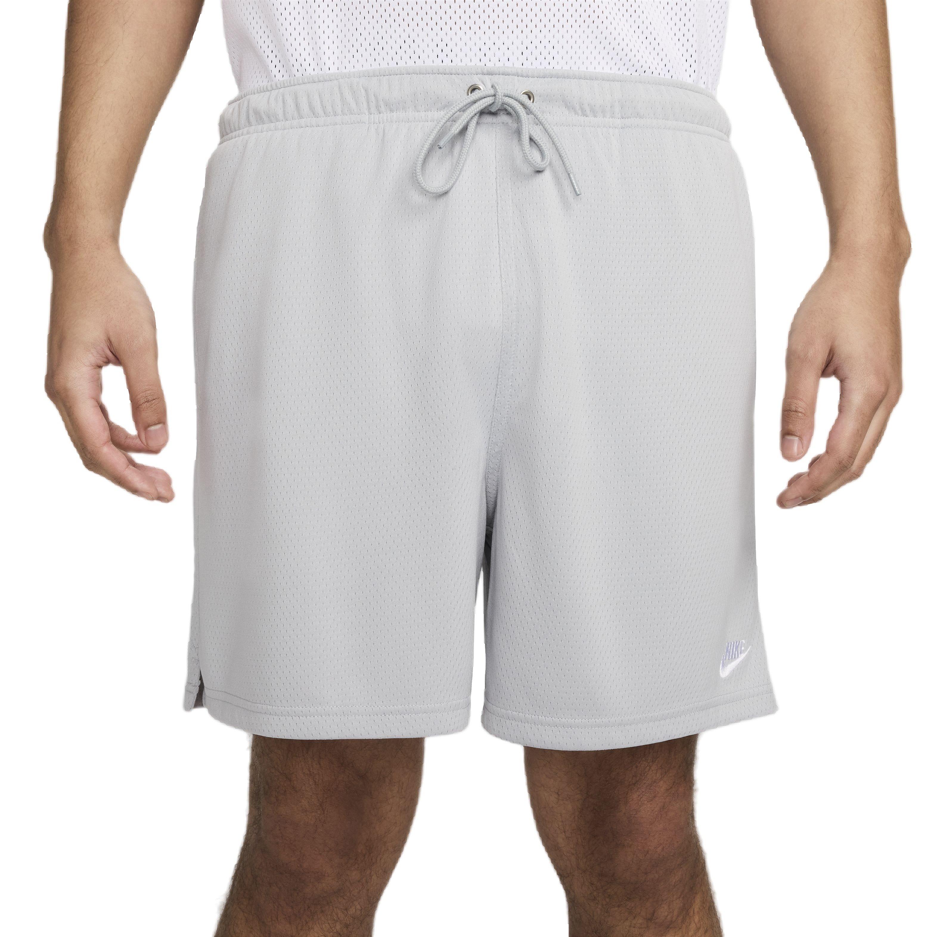Nike Men's Club Mesh Flow Shorts - Grey - GREY Thumbnail View 1