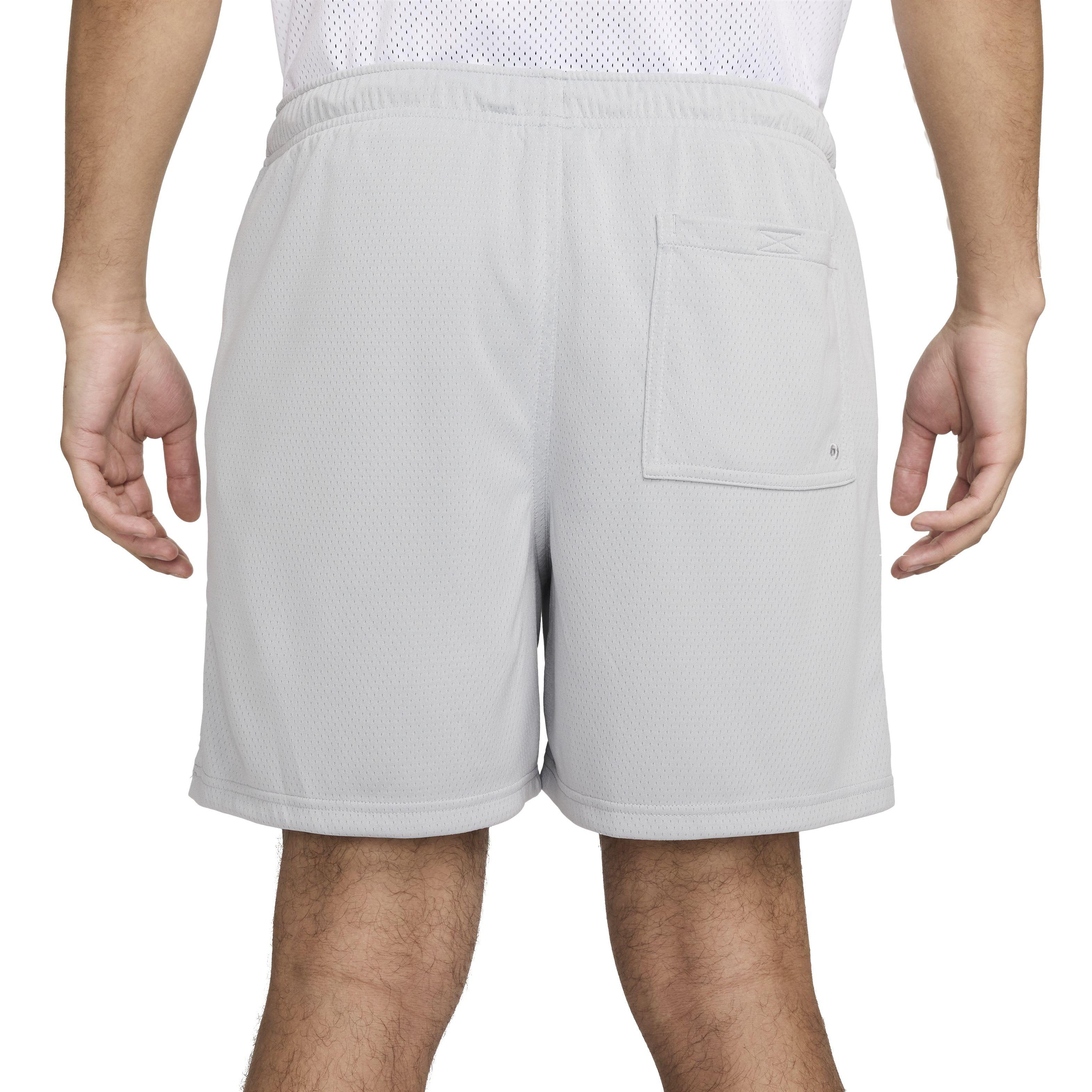 Nike Men's Club Mesh Flow Shorts - Grey - GREY Thumbnail View 2