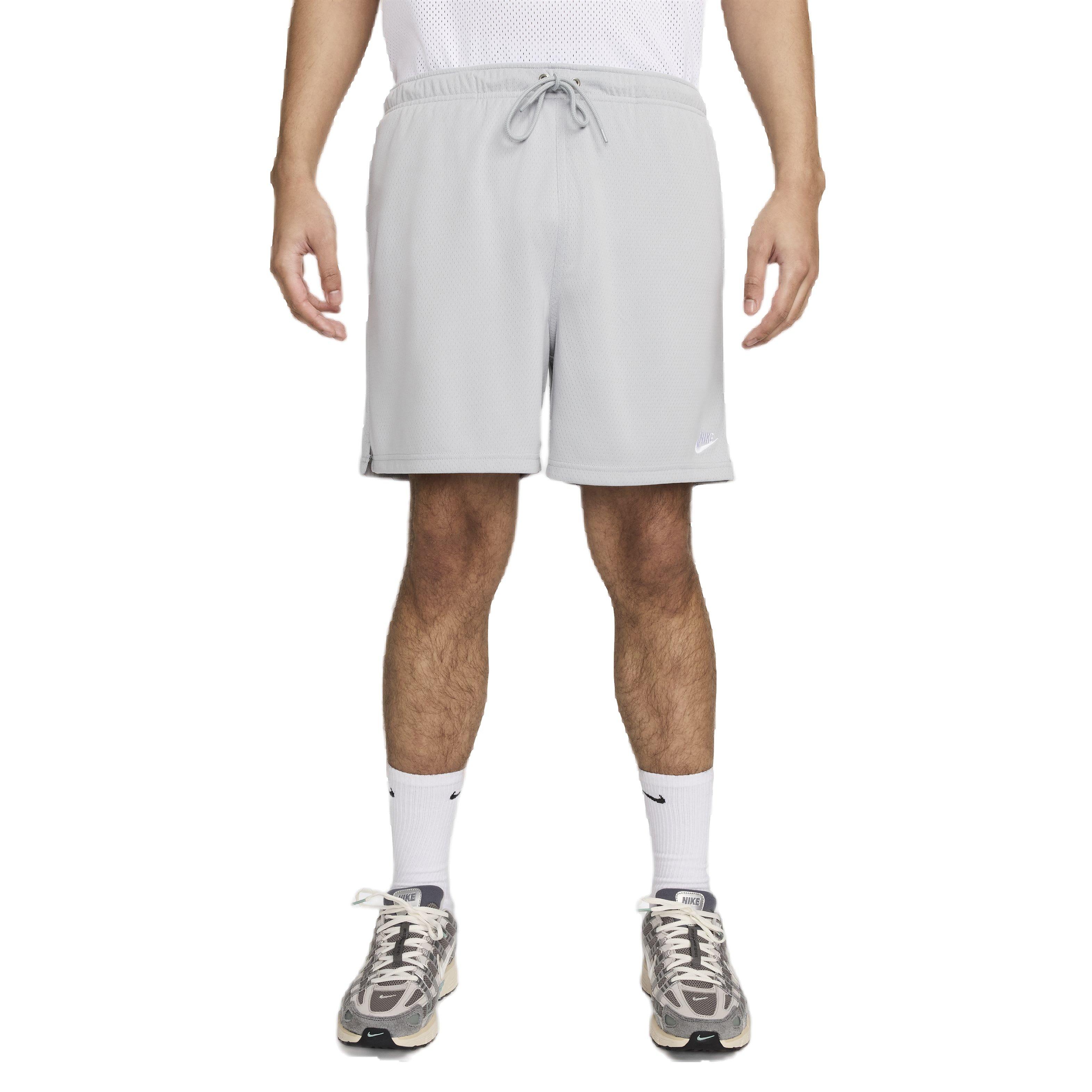 Nike Men's Club Mesh Flow Shorts - Grey - GREY Thumbnail View 3