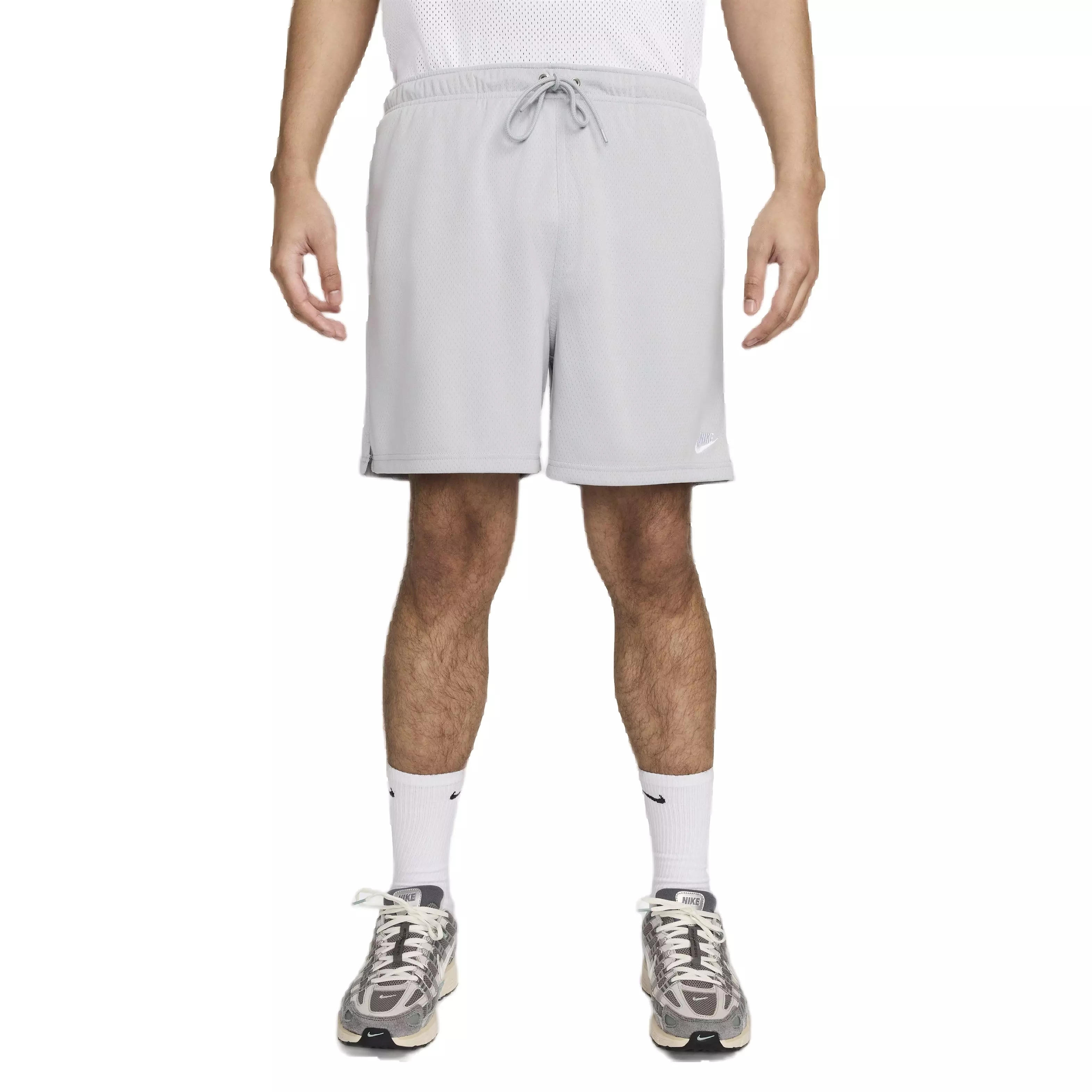 Nike Men's Club Mesh Flow Shorts - Grey - GREY