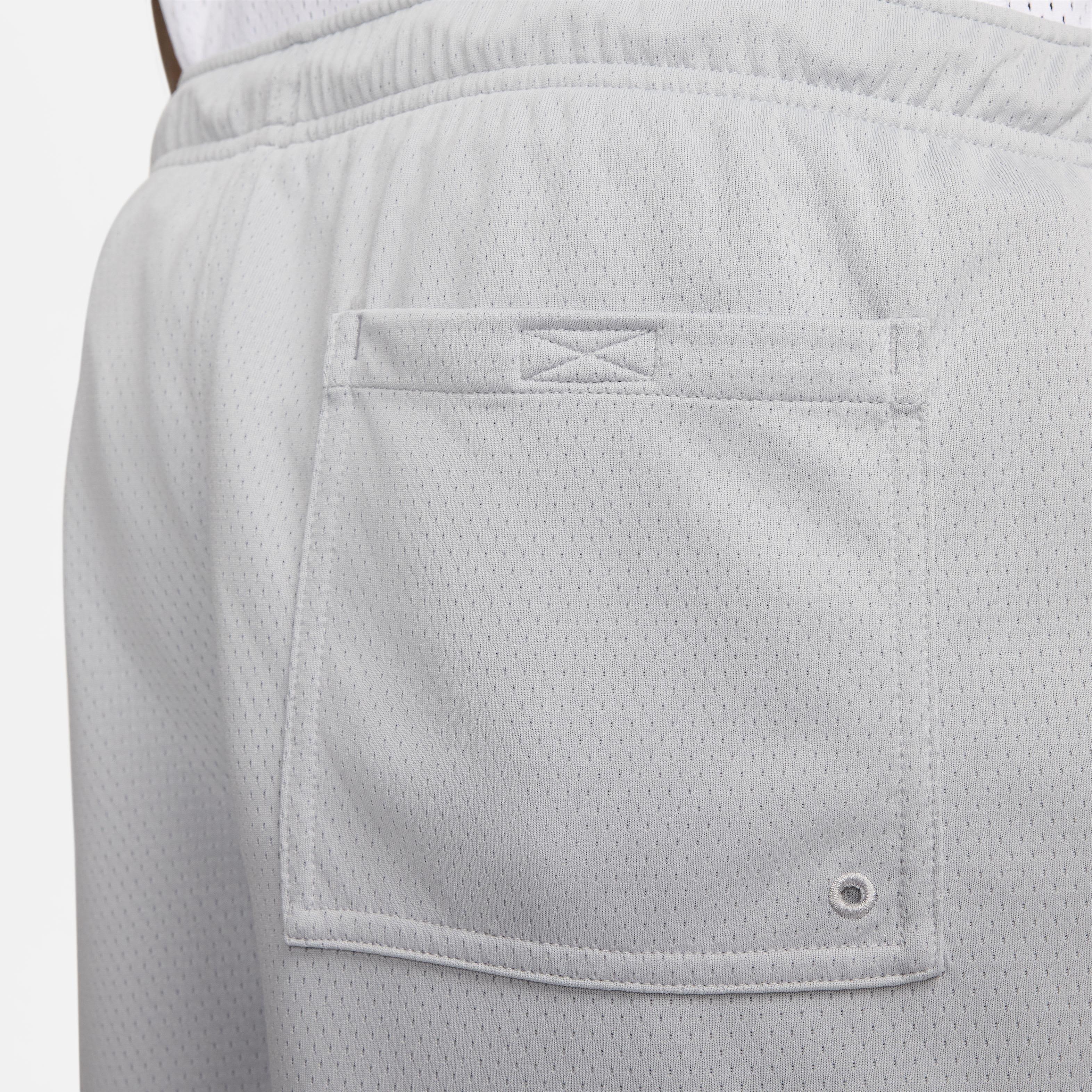 Nike Men's Club Mesh Flow Shorts - Grey - GREY Thumbnail View 6