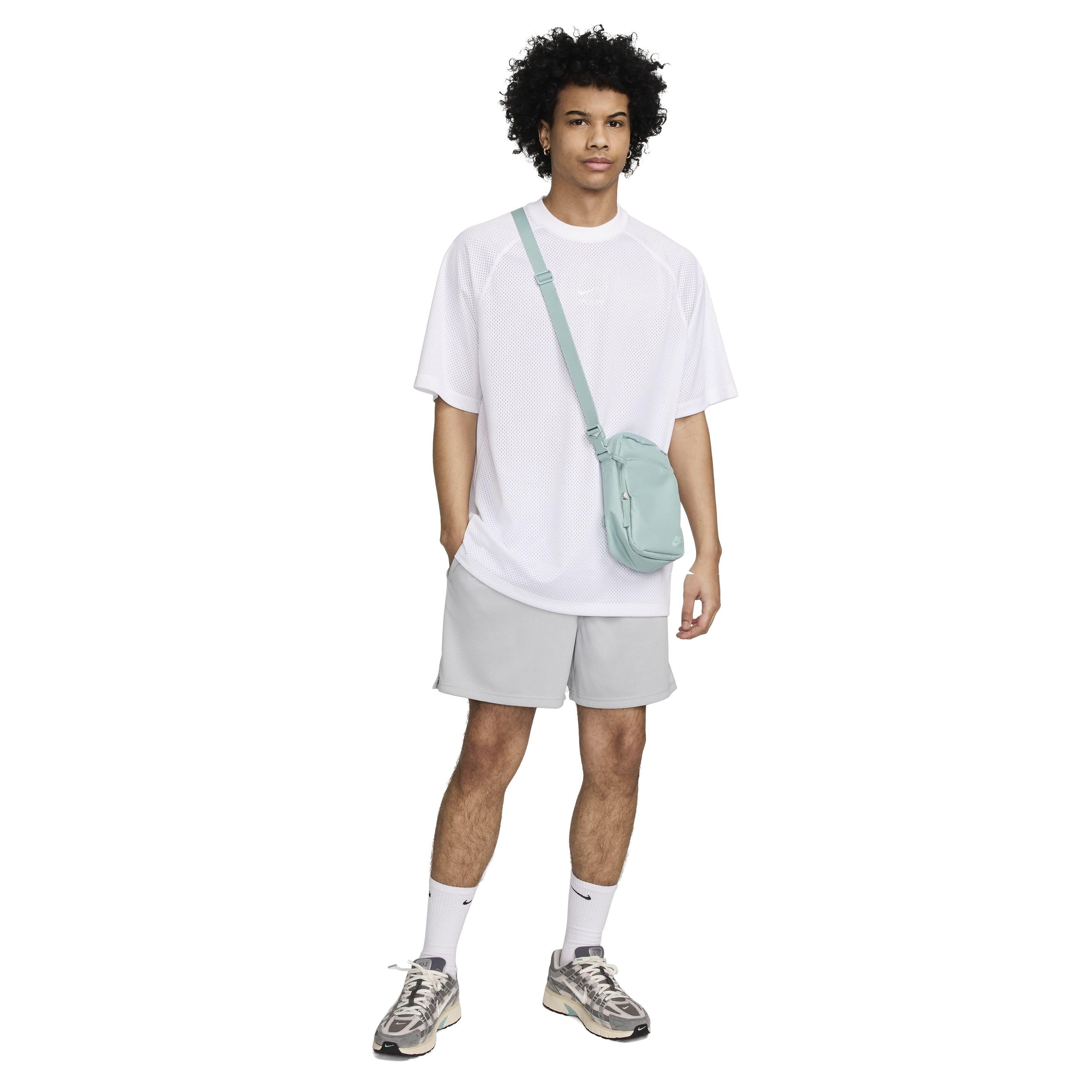 Nike Men's Club Mesh Flow Shorts - Grey - GREY Thumbnail View 7