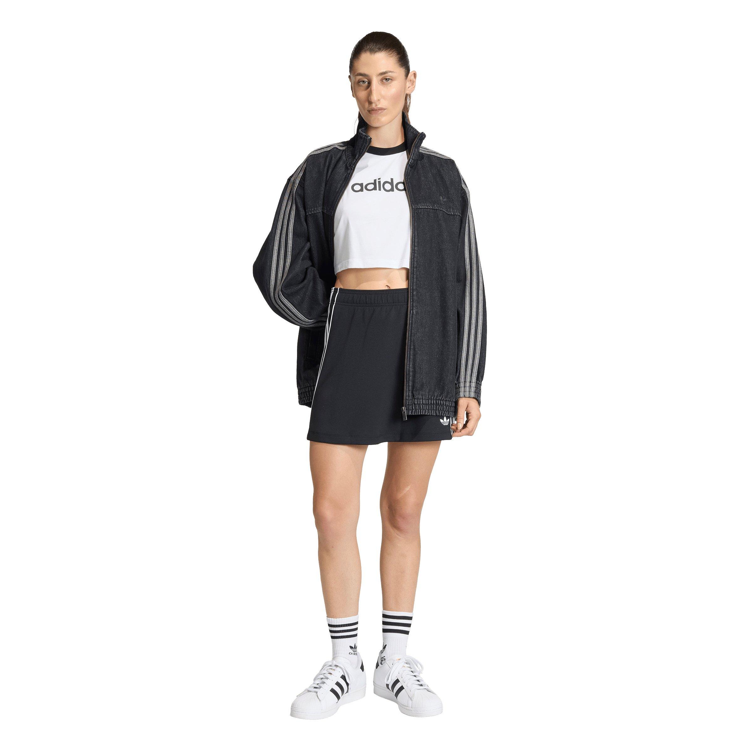 adidas Originals Women's 3-Stripes Skirt - Black - BLACK Thumbnail View 5