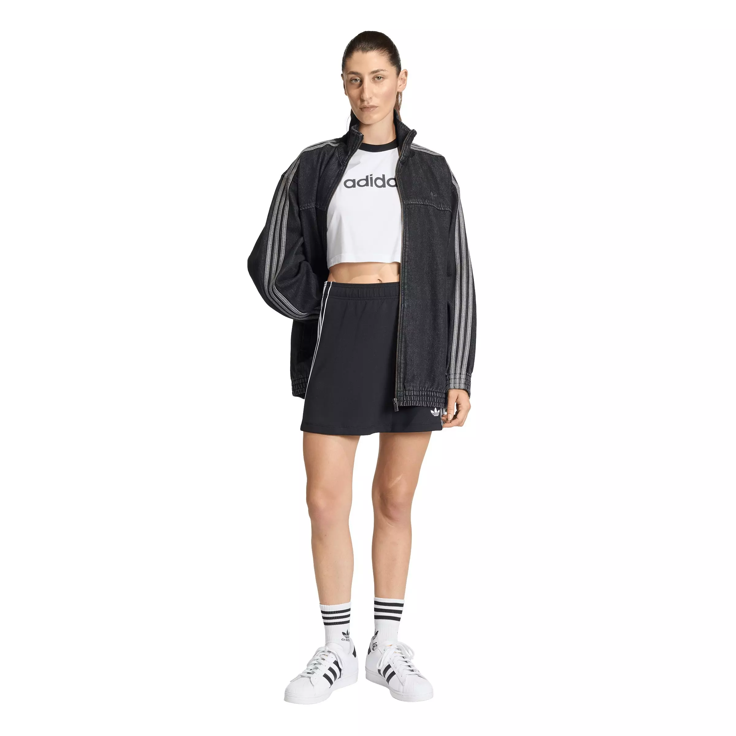 adidas Originals Women's 3-Stripes Skirt -Black - BLACK