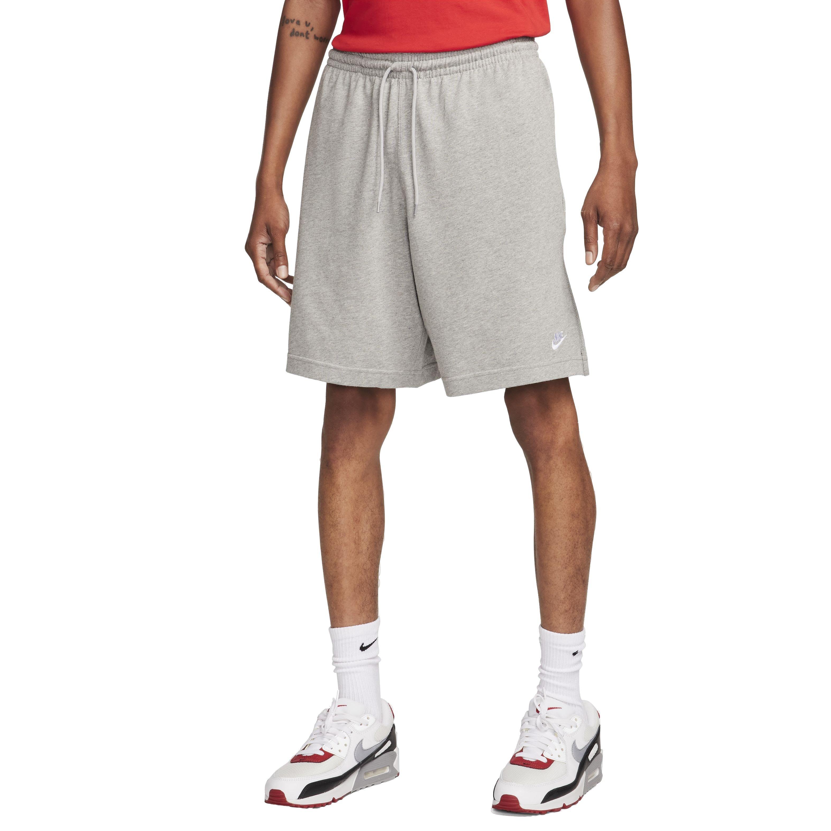 Nike Men's Club Knit Shorts - GREY Thumbnail View 3