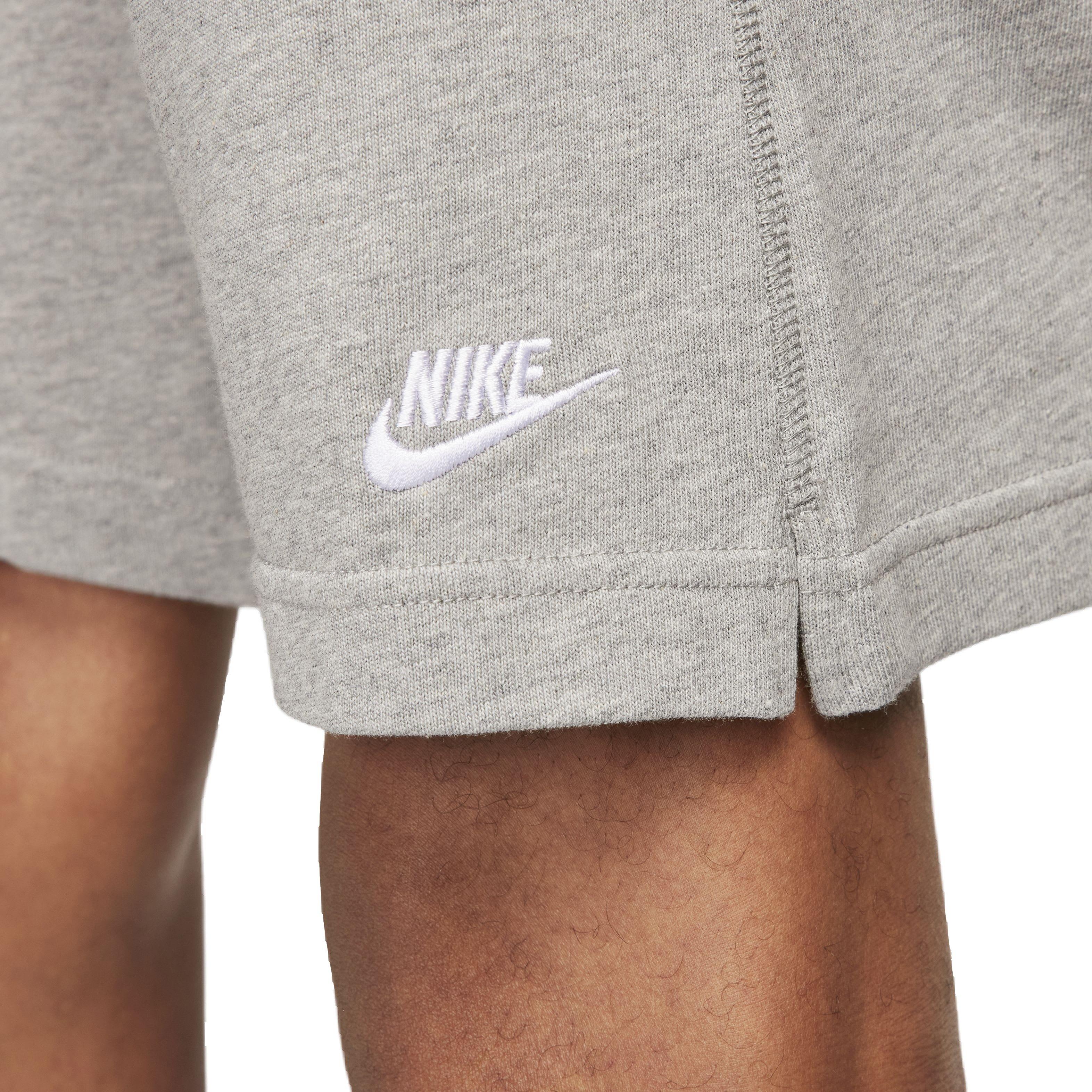 Nike Men's Club Knit Shorts - GREY Thumbnail View 5
