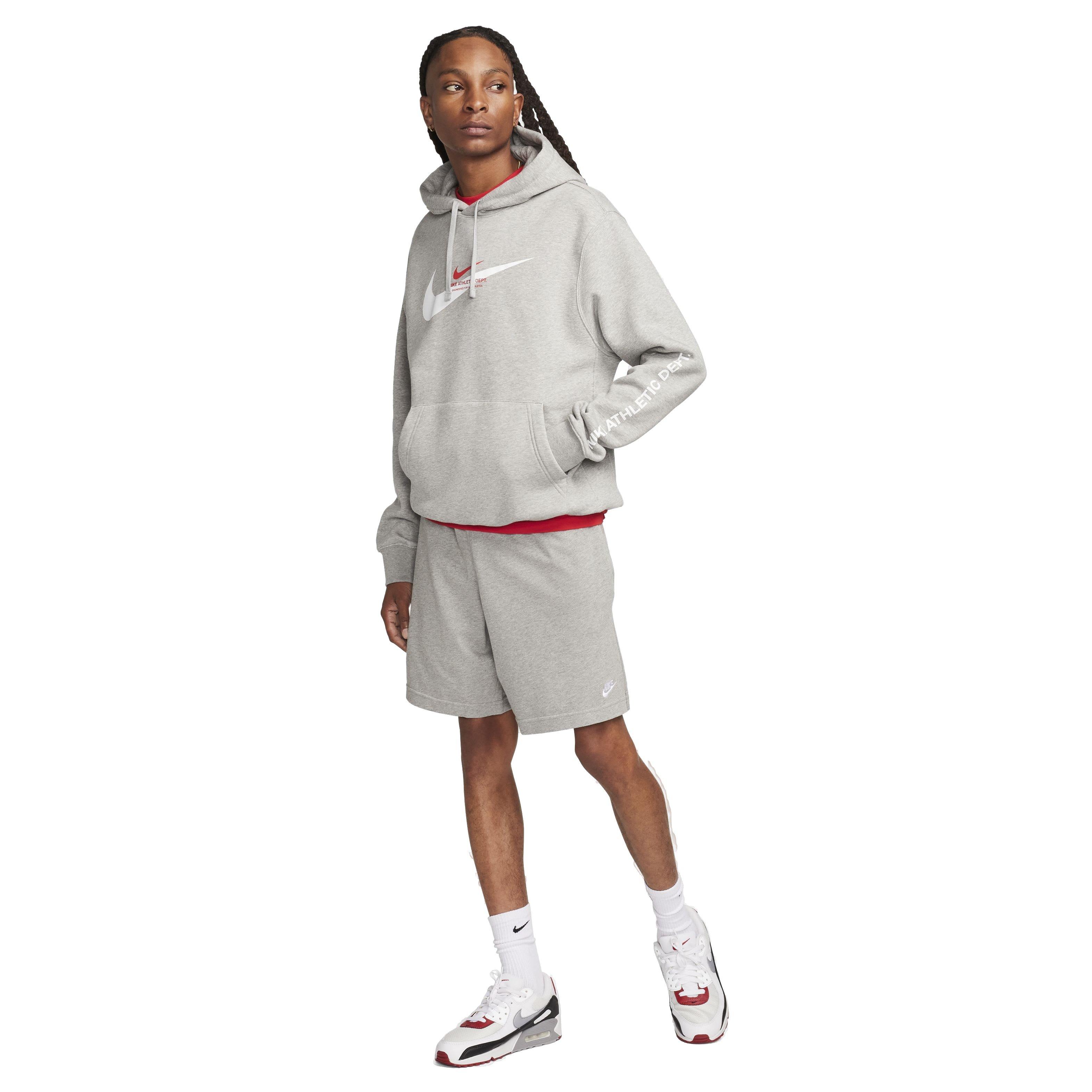 Nike Men's Club Knit Shorts - GREY Thumbnail View 6