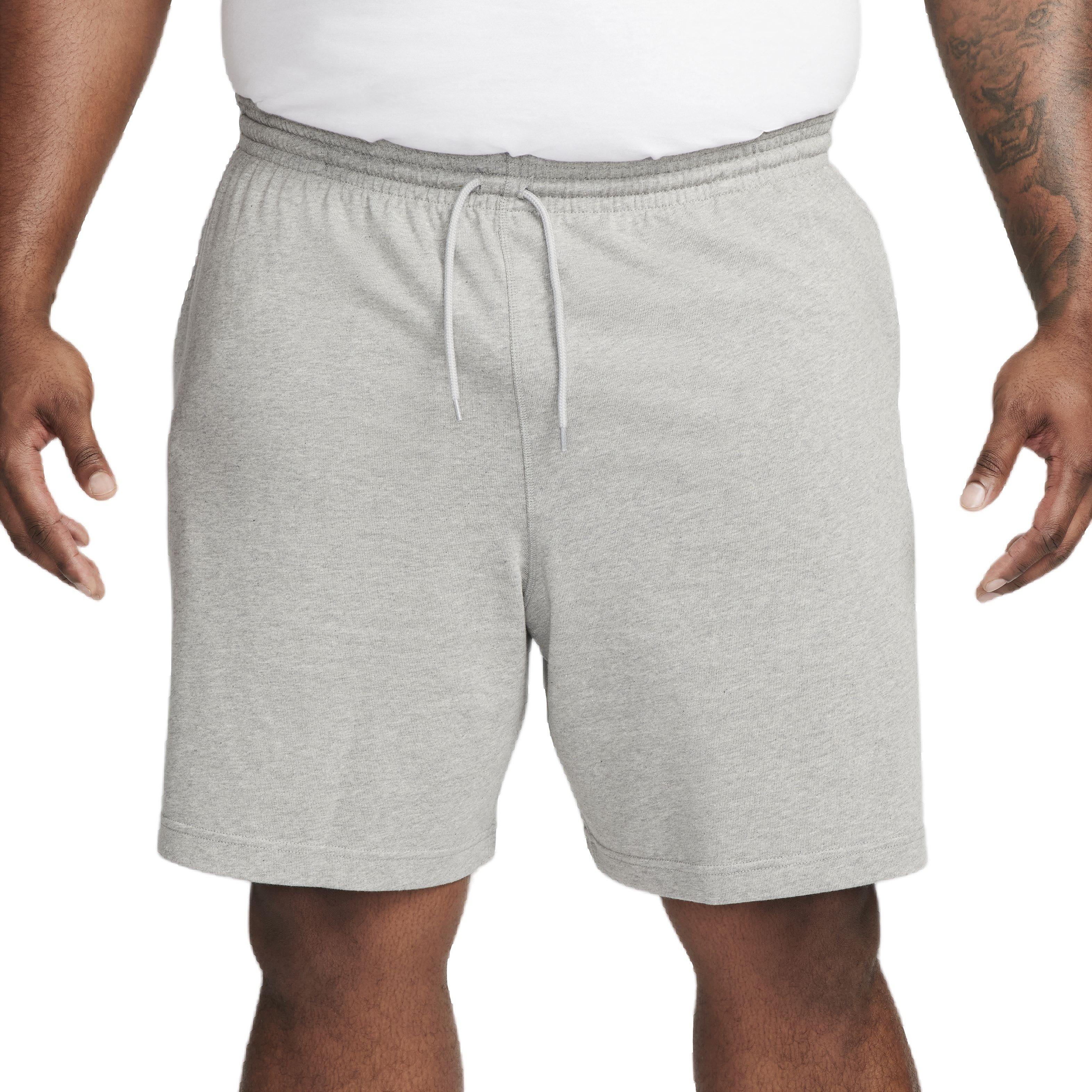 Nike Men's Club Knit Shorts - GREY Thumbnail View 8