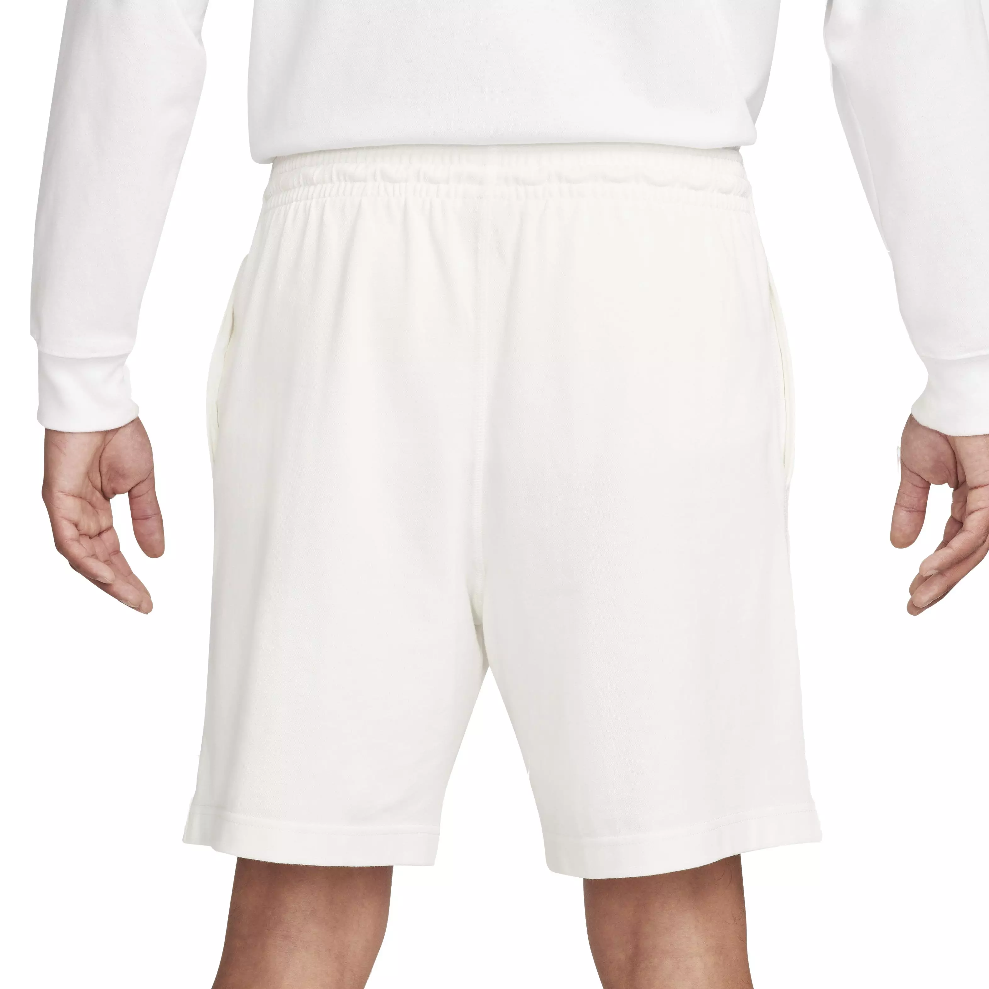 Nike Men's Club Knit Shorts - WHITE