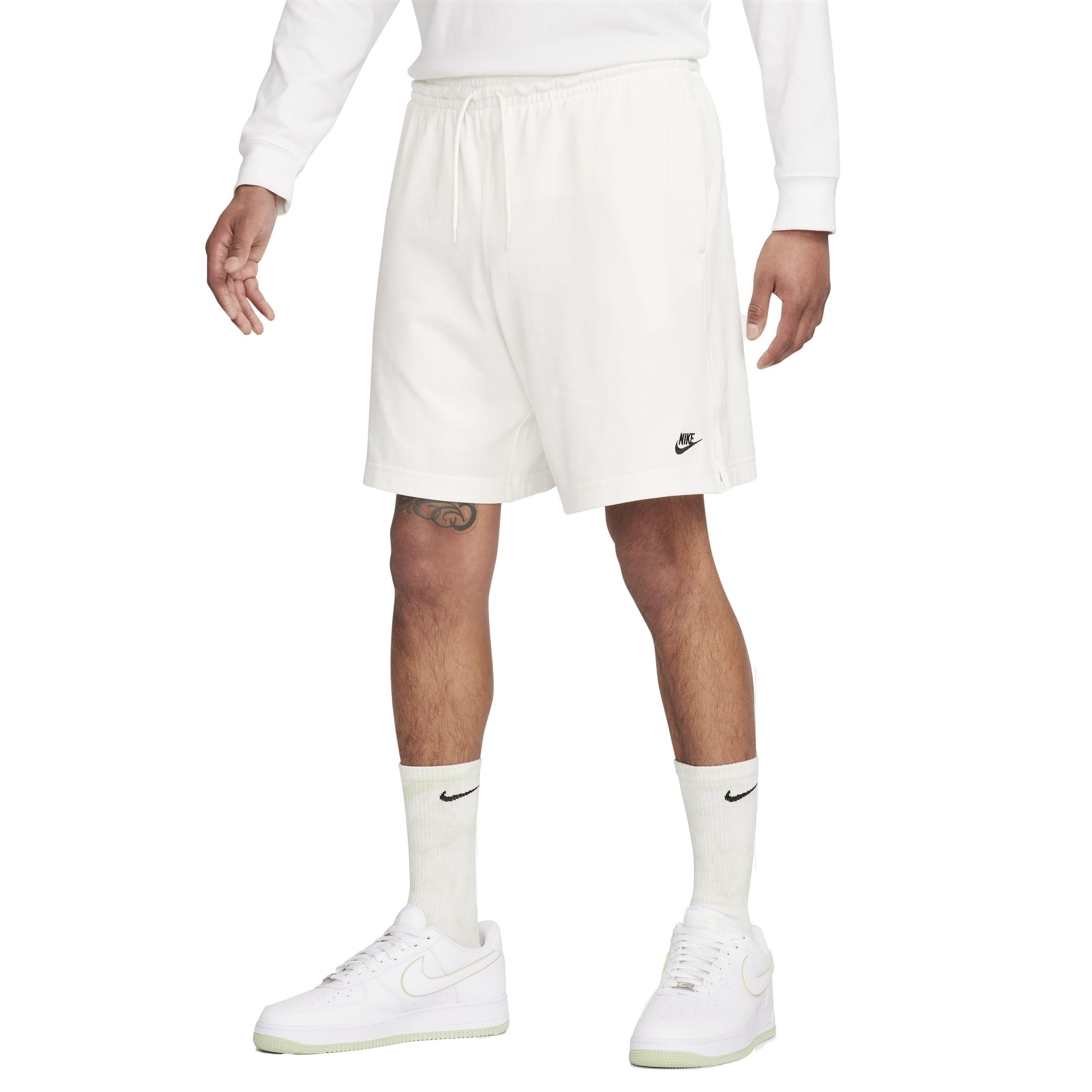 Nike Men's Club Knit Shorts - WHITE Thumbnail View 3