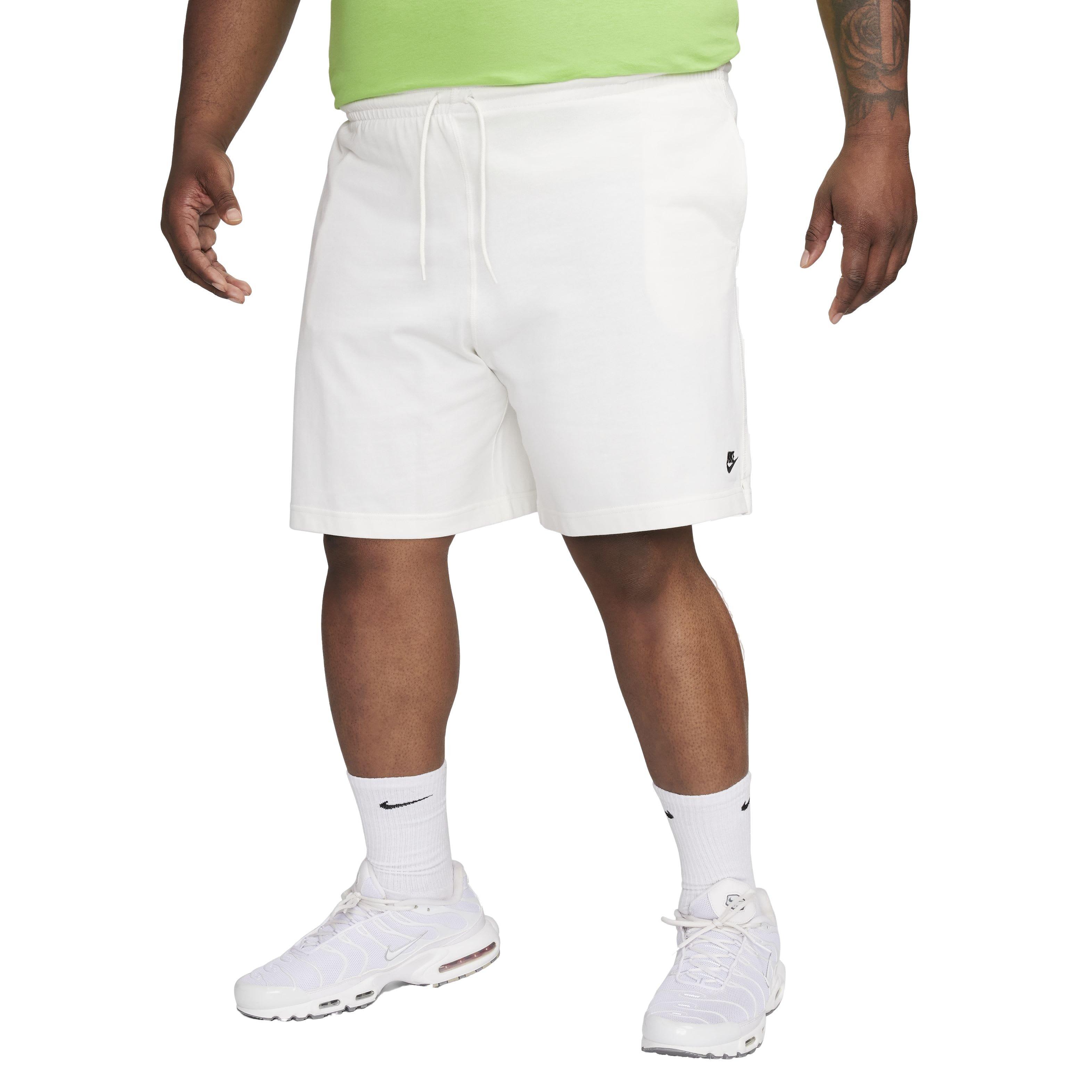 Nike Men's Club Knit Shorts - WHITE Thumbnail View 7