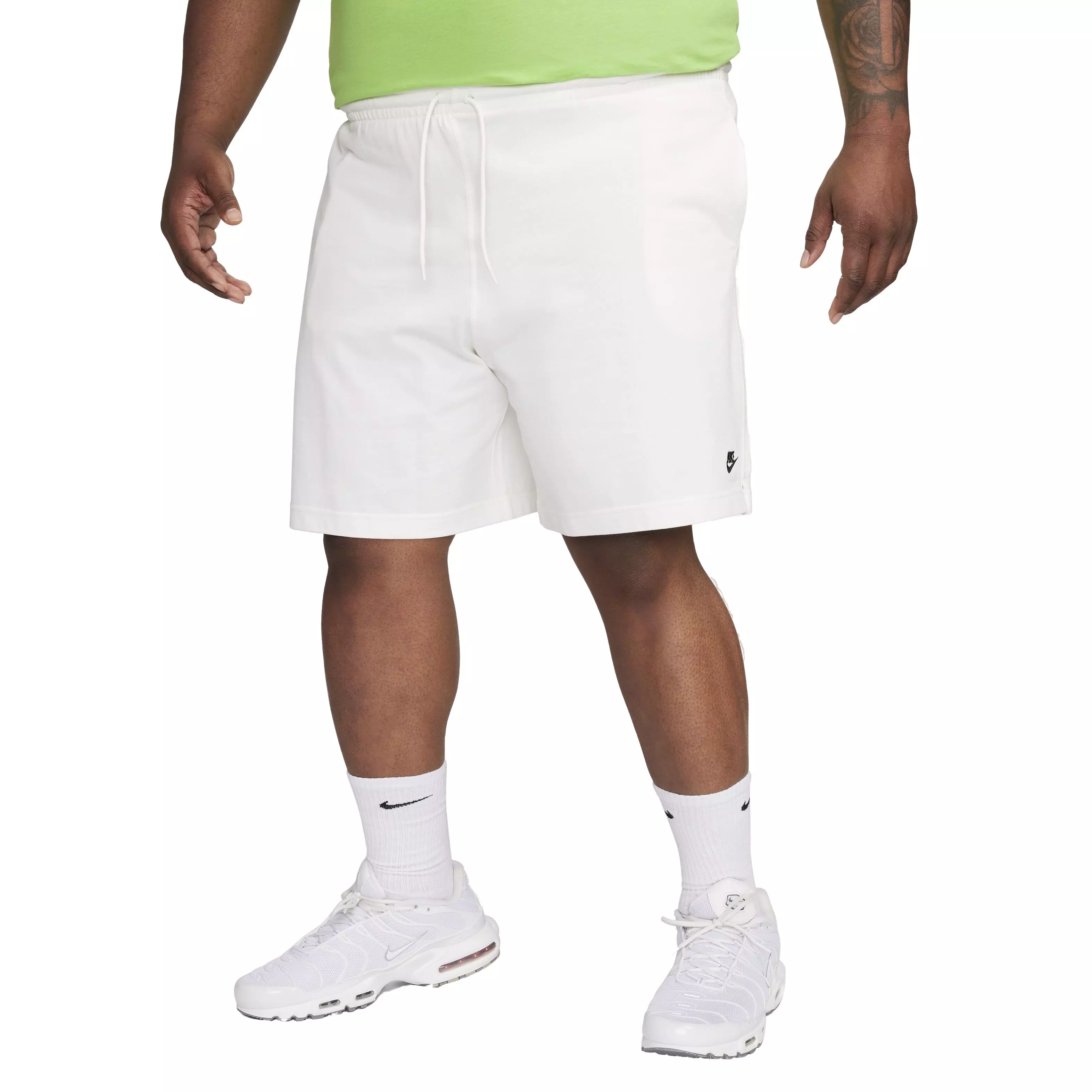 Nike Men's Club Knit Shorts - WHITE