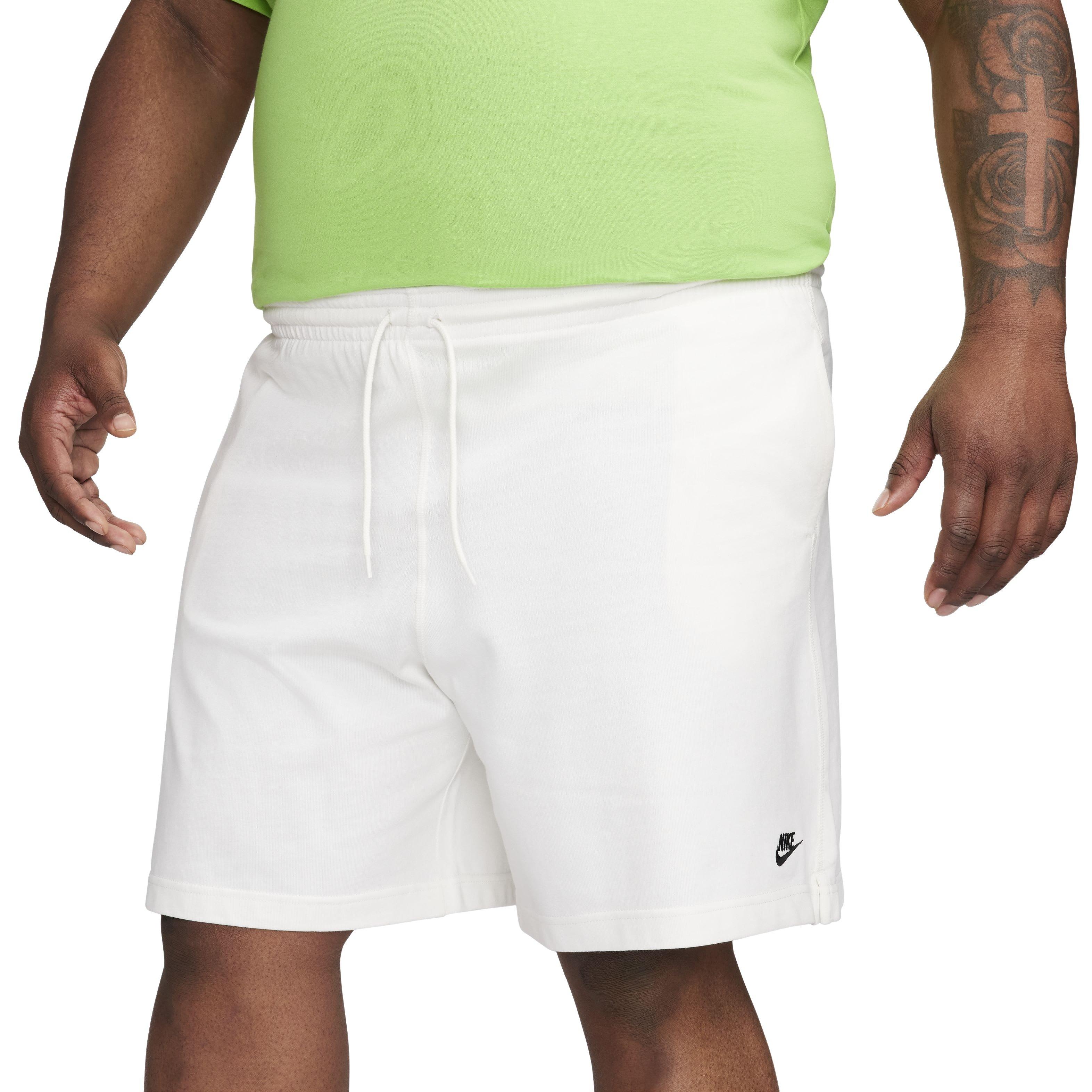 Nike Men's Club Knit Shorts - WHITE Thumbnail View 8