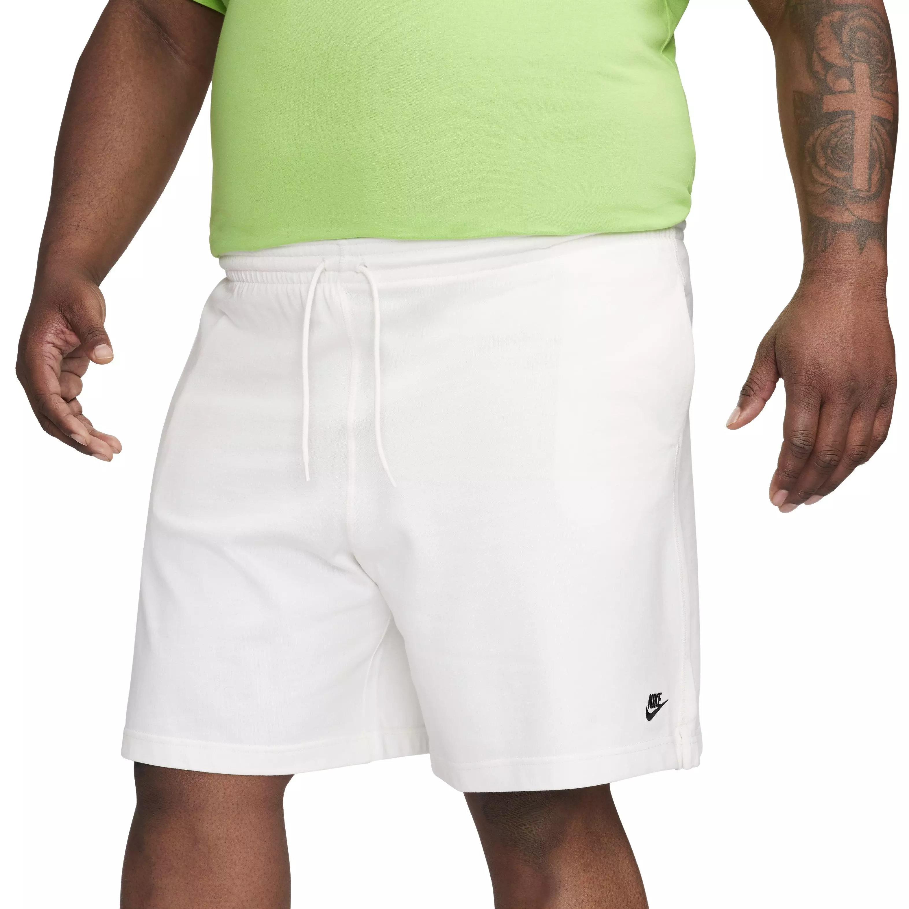 Nike Men's Club Knit Shorts - WHITE