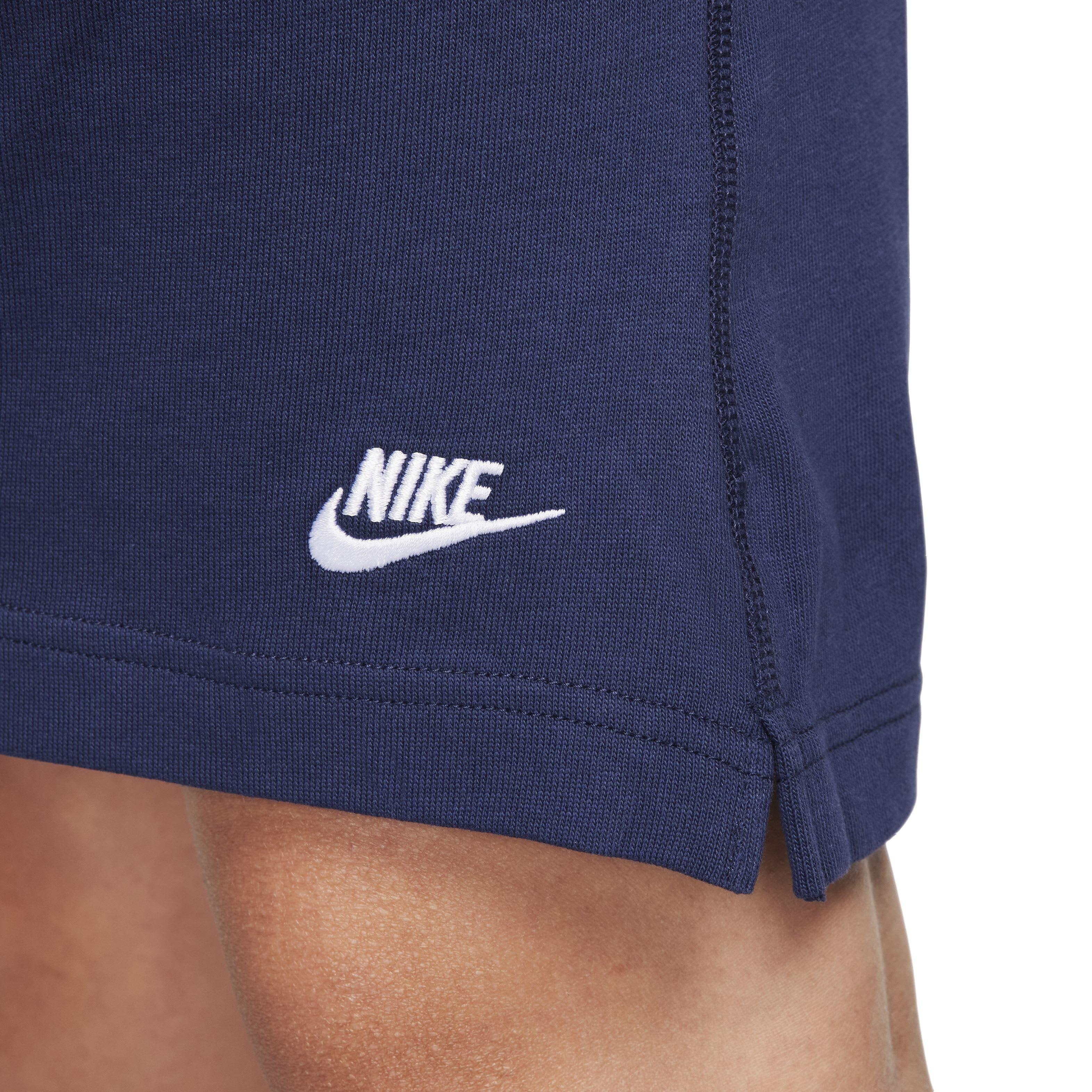 Nike Men's Club Knit Shorts - BLUE Thumbnail View 5