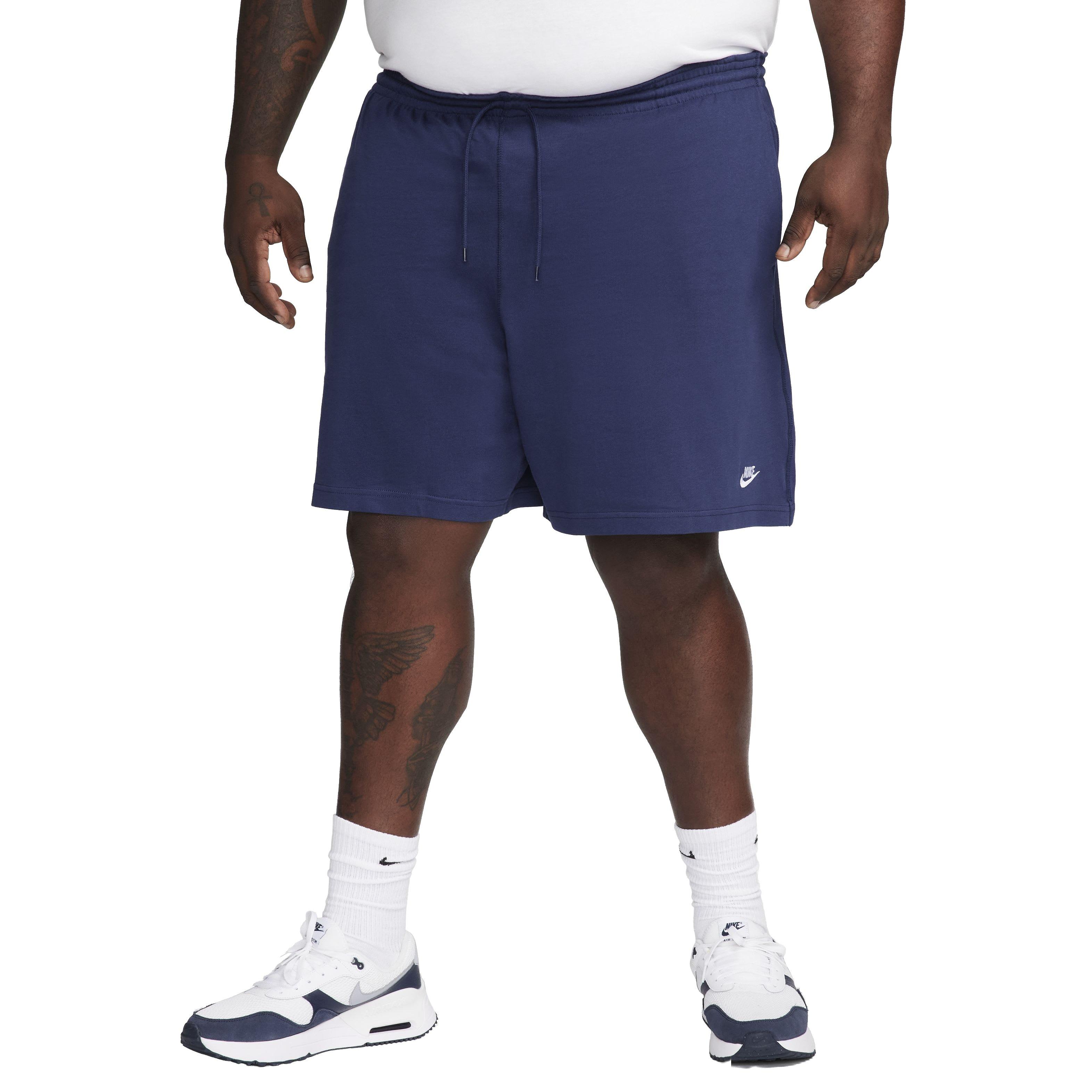 Nike Men's Club Knit Shorts - BLUE Thumbnail View 7