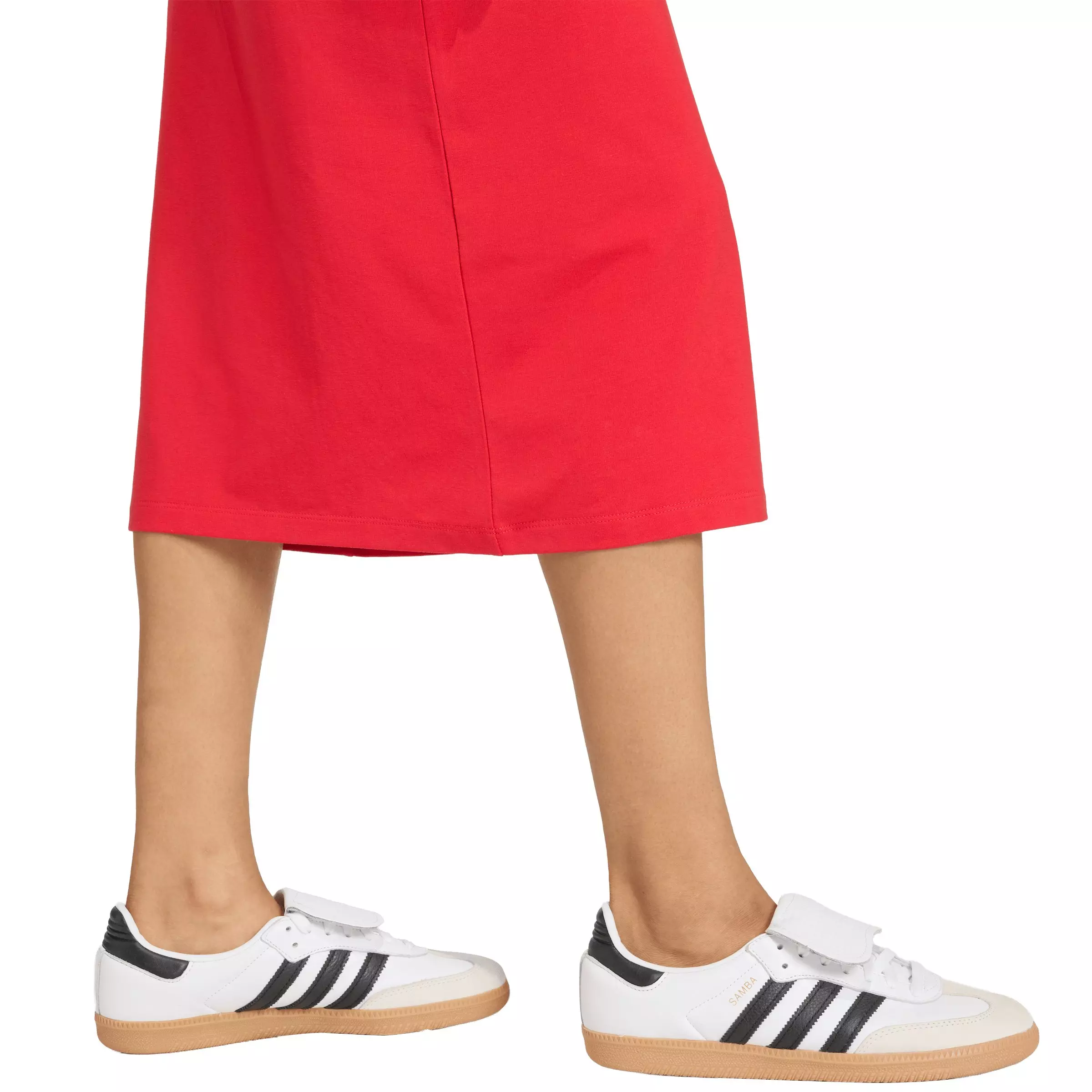 adidas Originals Women's 3-Stripes Slim Dress -Red - RED