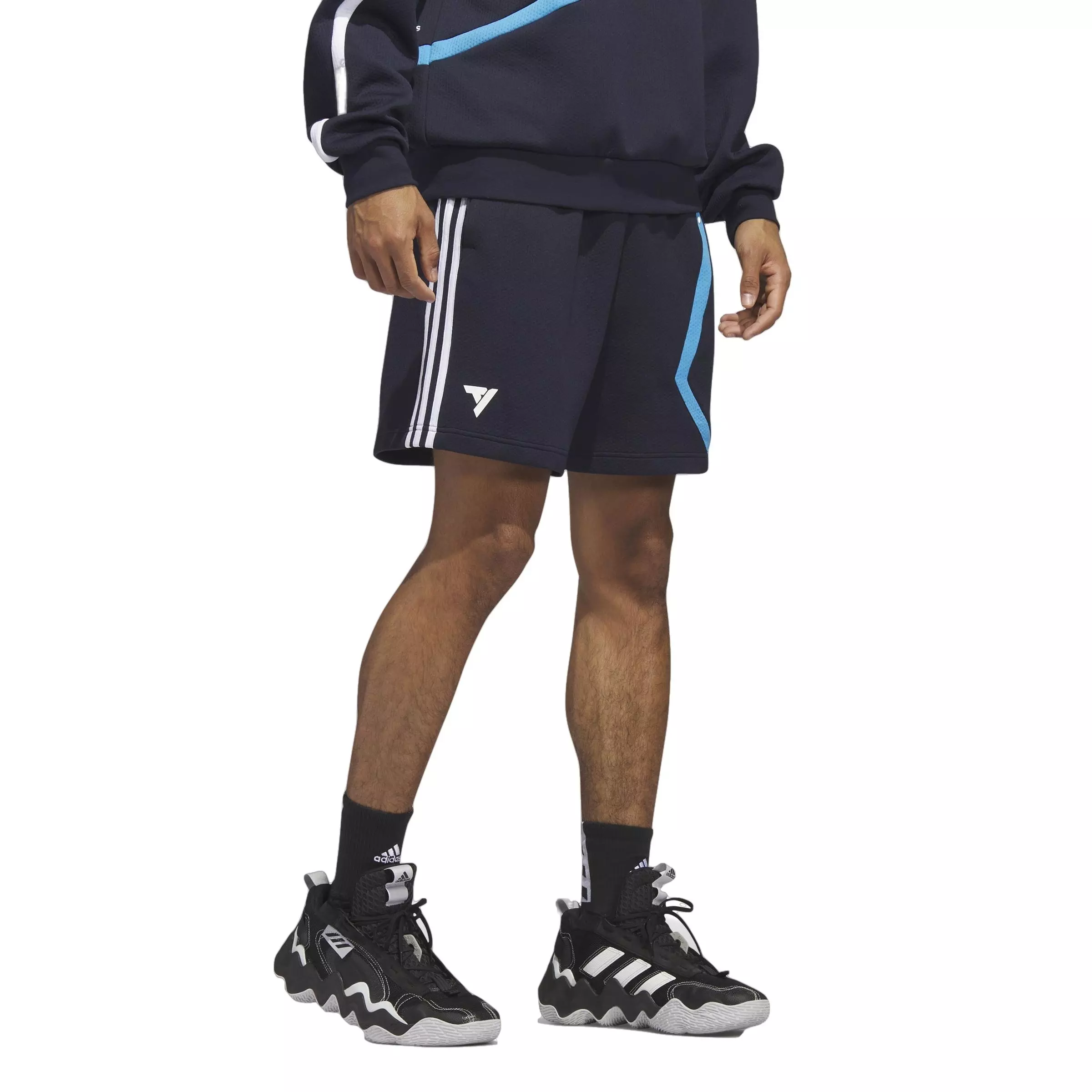 adidas Men's Trae Young Shorts- Blue - BLUE
