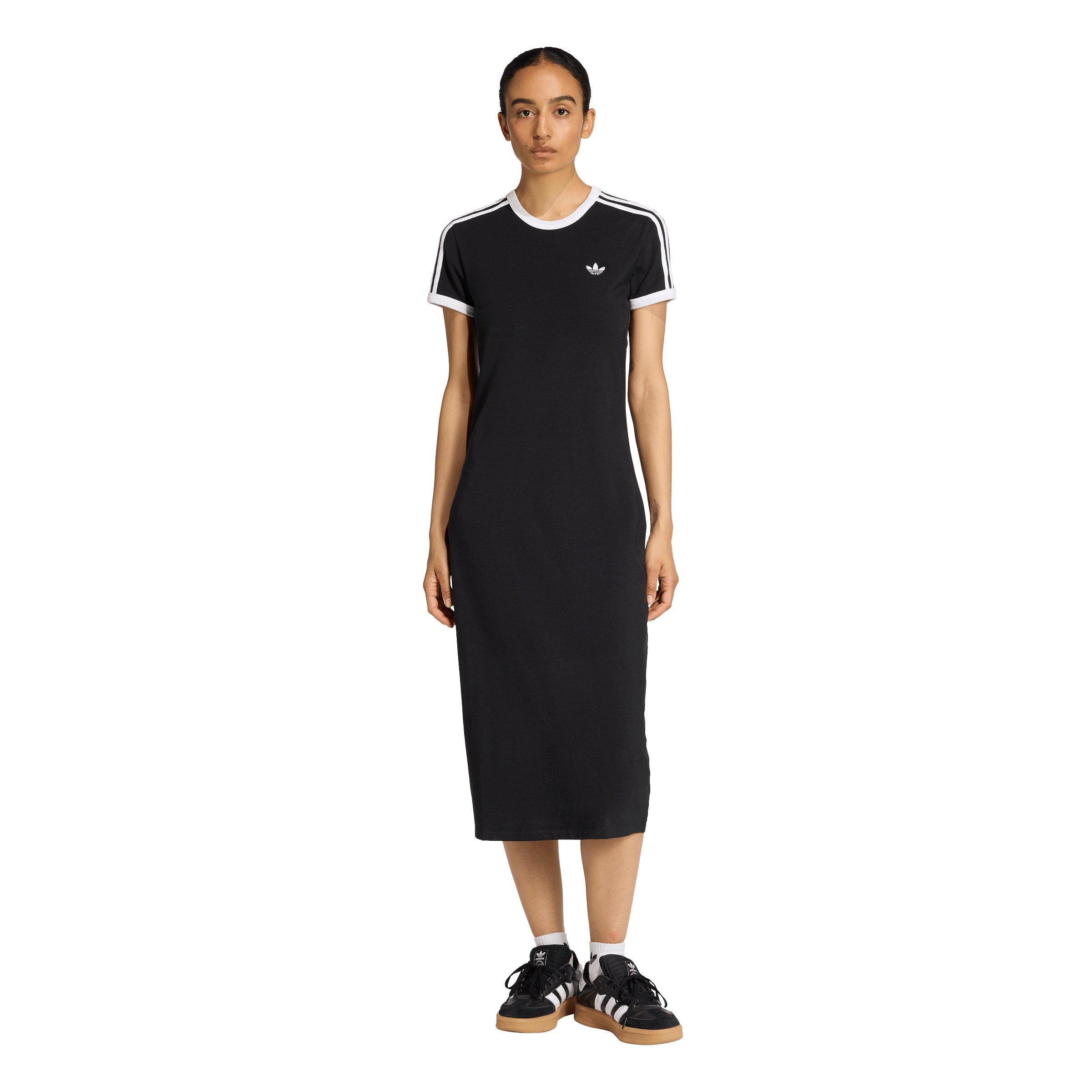 adidas Originals Women's 3-Stripes Slim Dress -Black - BLACK Thumbnail View 1
