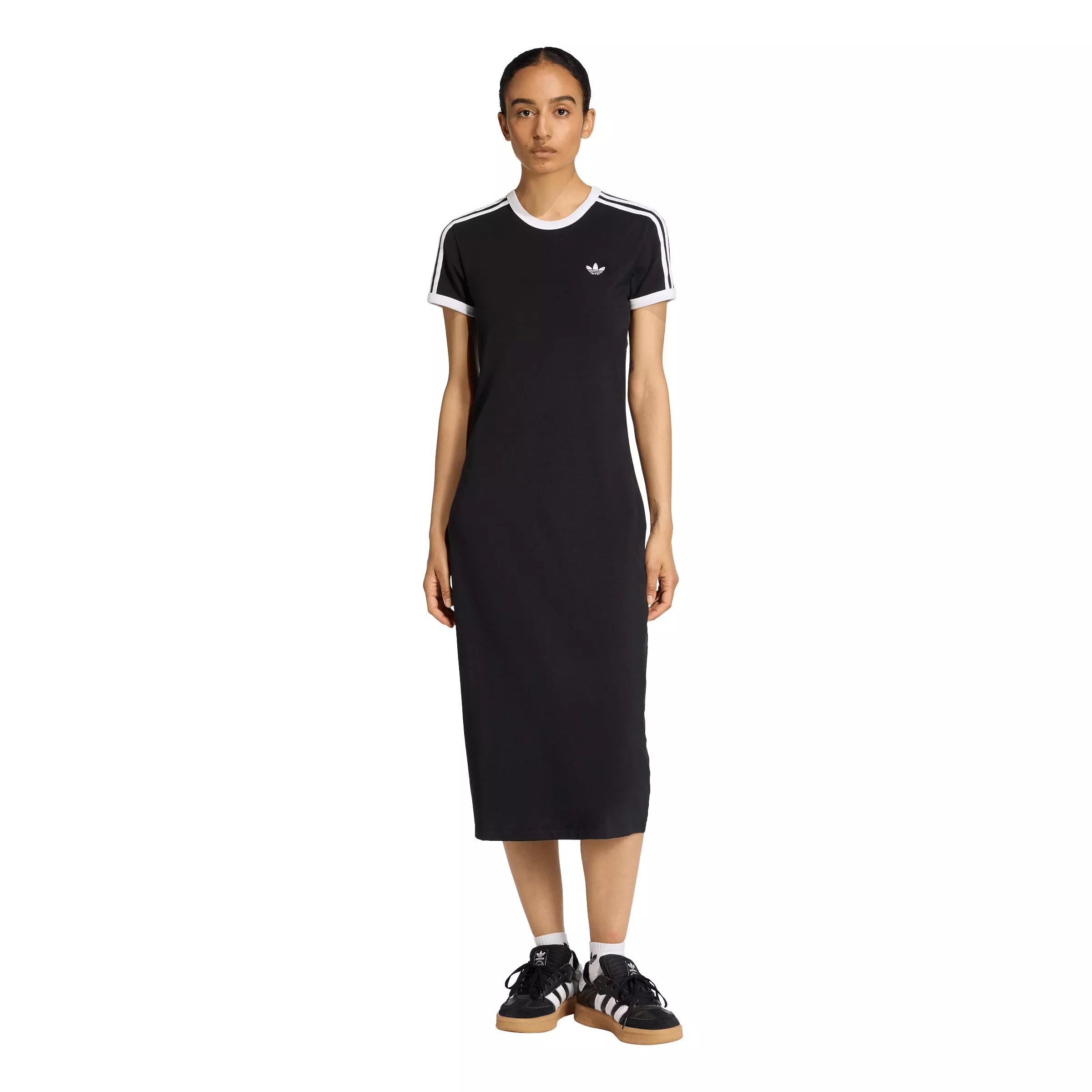 adidas Originals Women's 3-Stripes Slim Dress -Black - BLACK