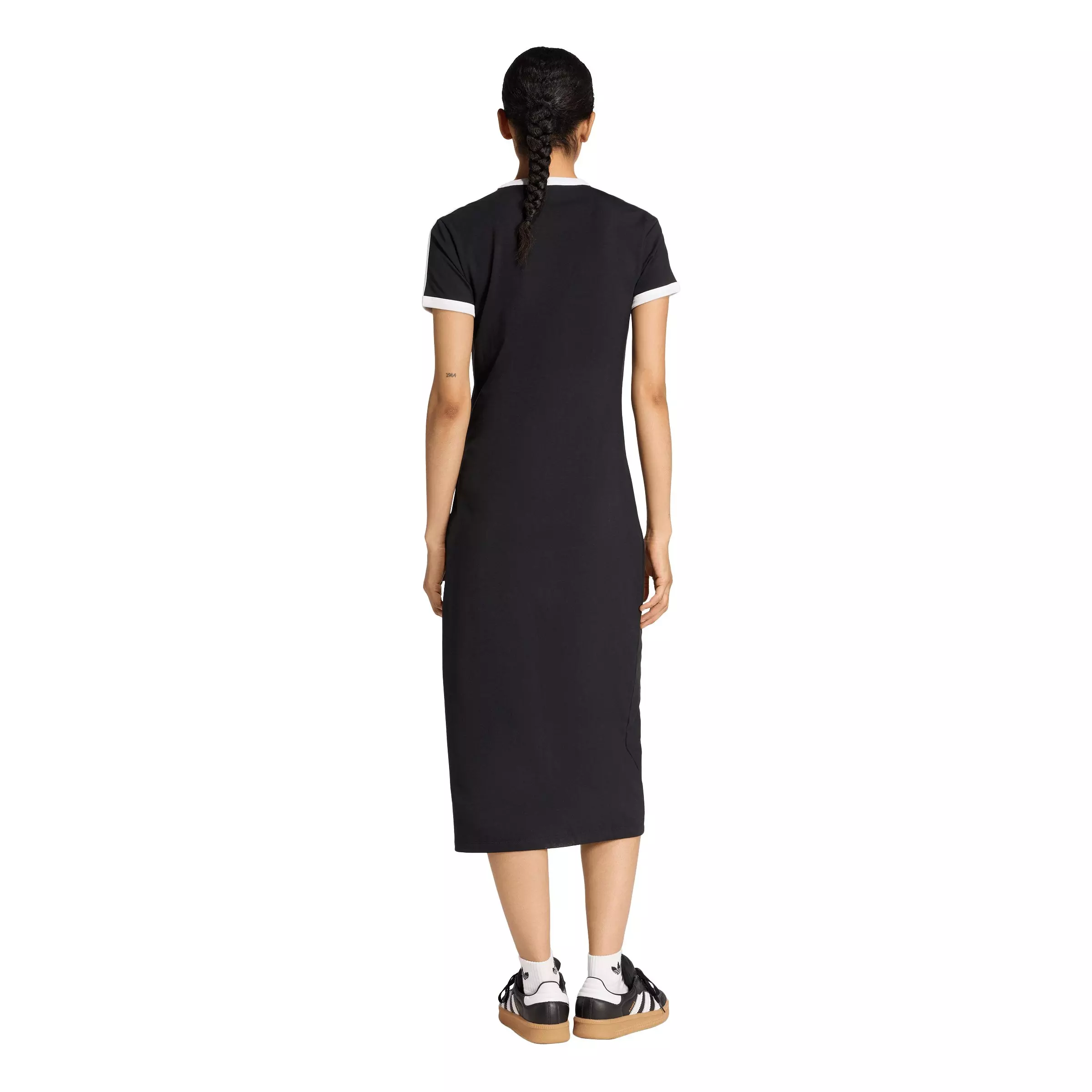adidas Originals Women's 3-Stripes Slim Dress -Black - BLACK