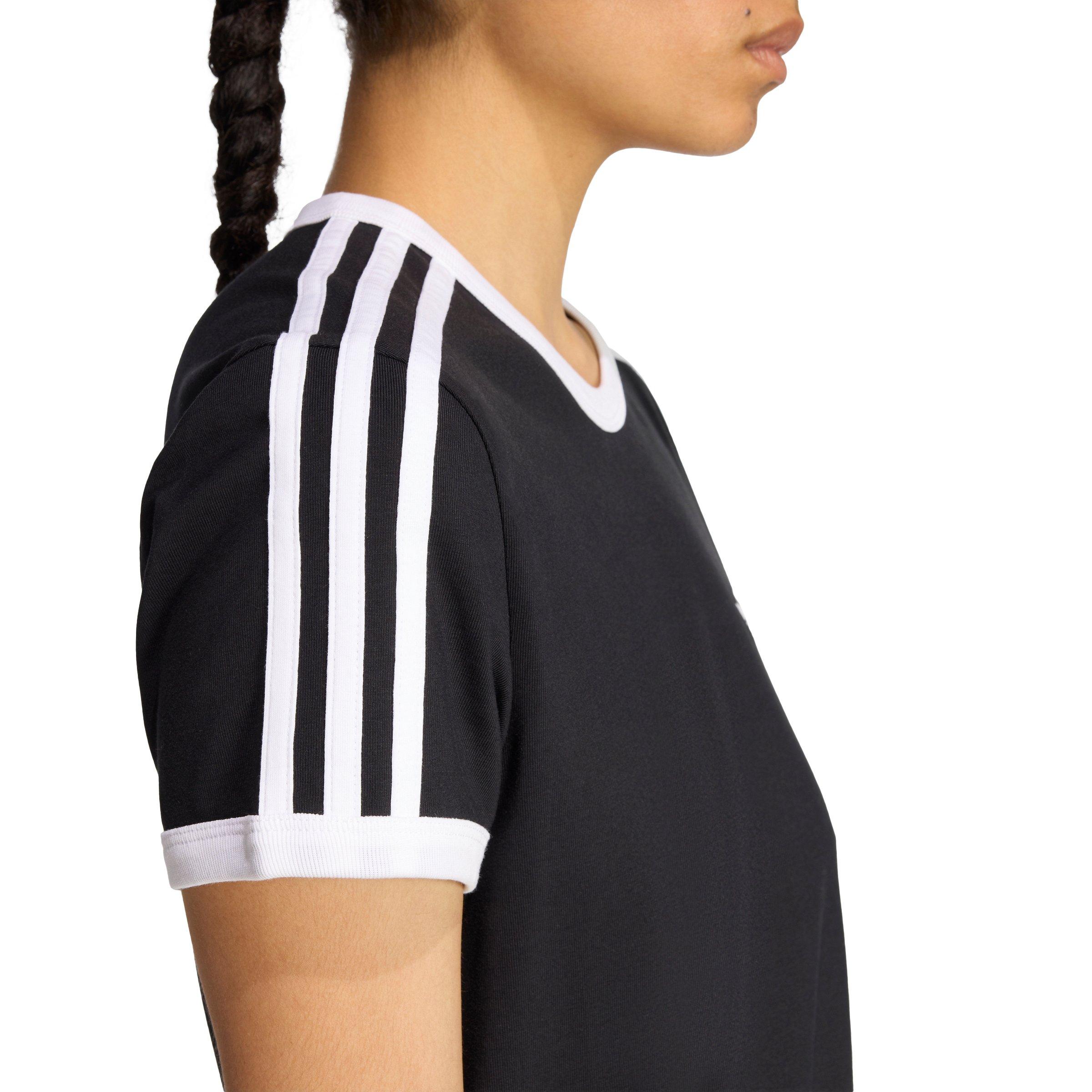 adidas Originals Women's 3-Stripes Slim Dress - Black - BLACK Thumbnail View 3