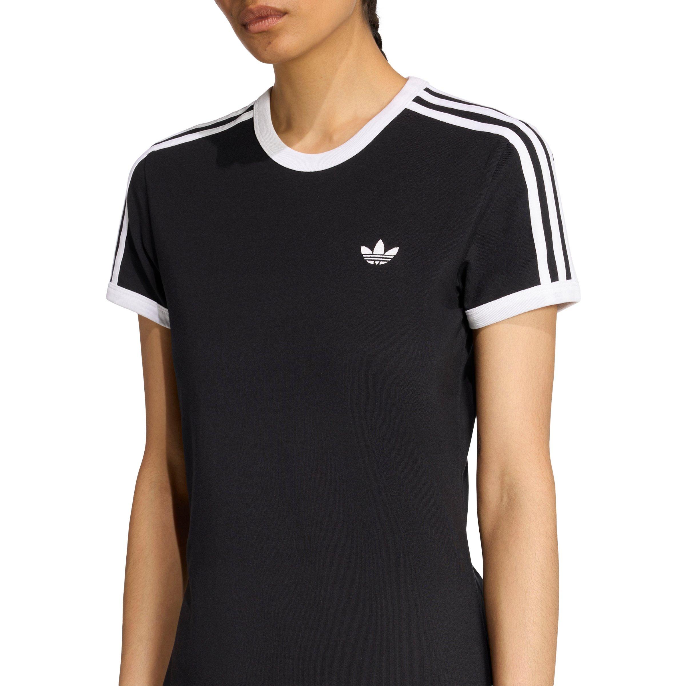 adidas Originals Women's 3-Stripes Slim Dress -Black - BLACK Thumbnail View 4