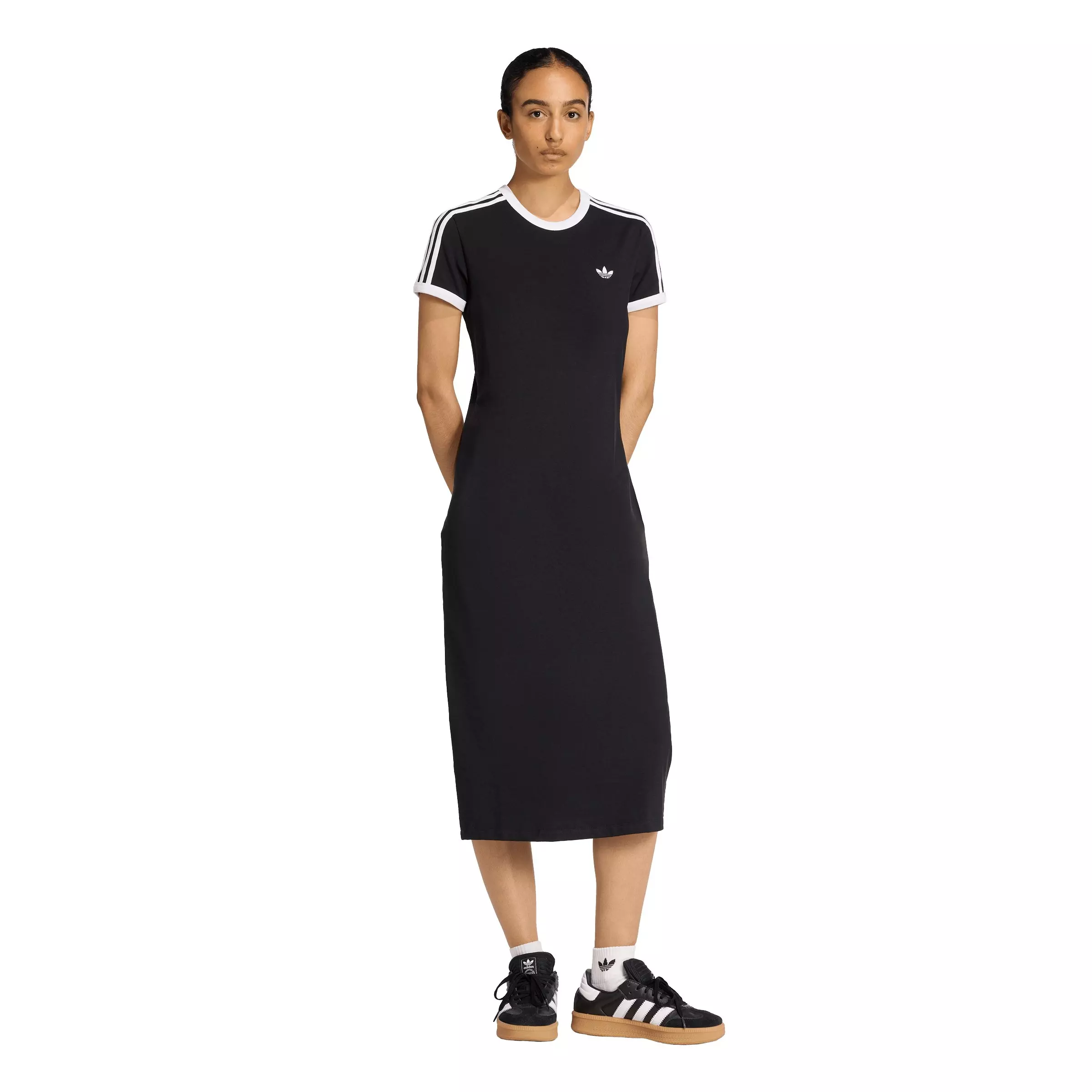 adidas Originals Women's 3-Stripes Slim Dress - Black - BLACK
