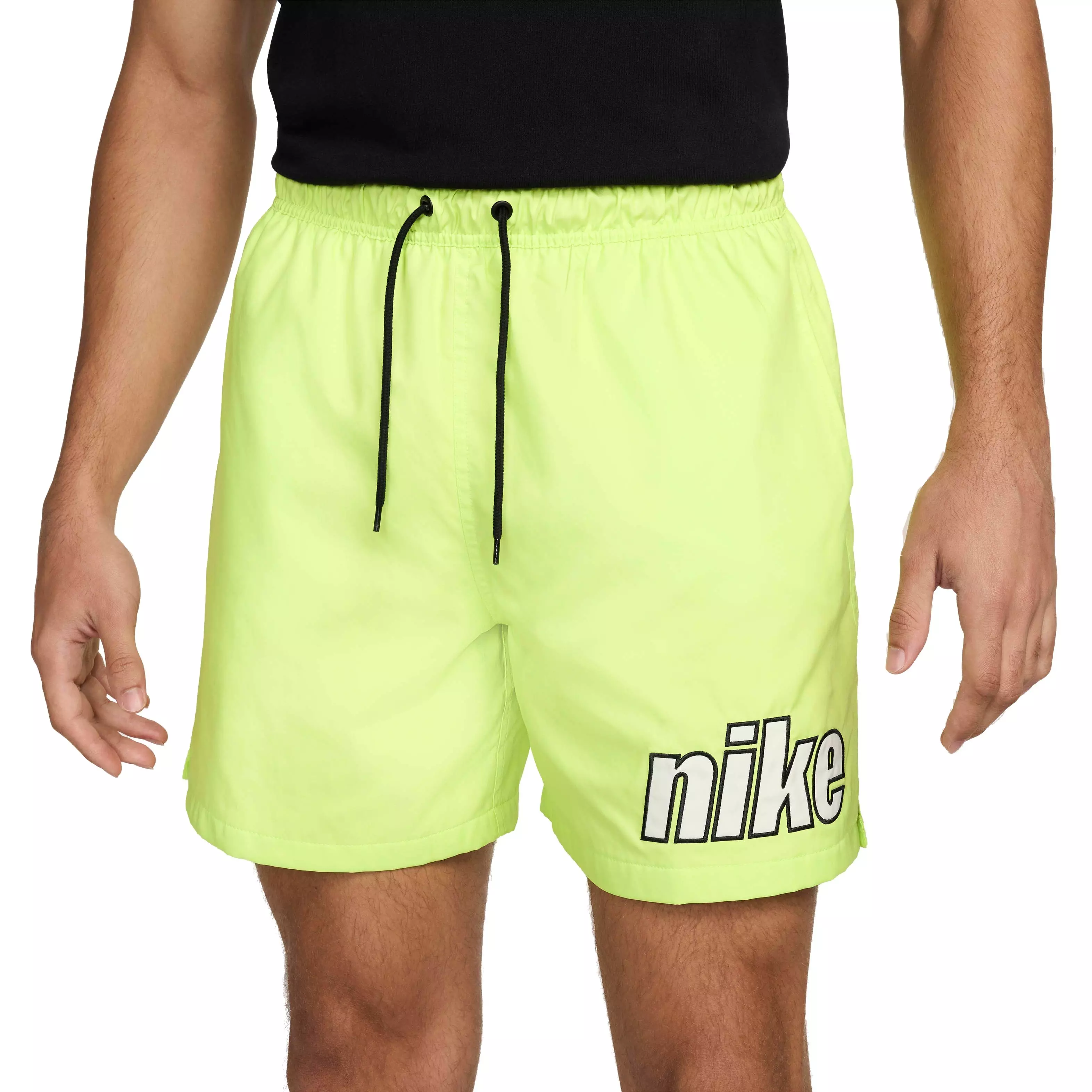 Nike Men's Club Block Flow Shorts - YELLOW